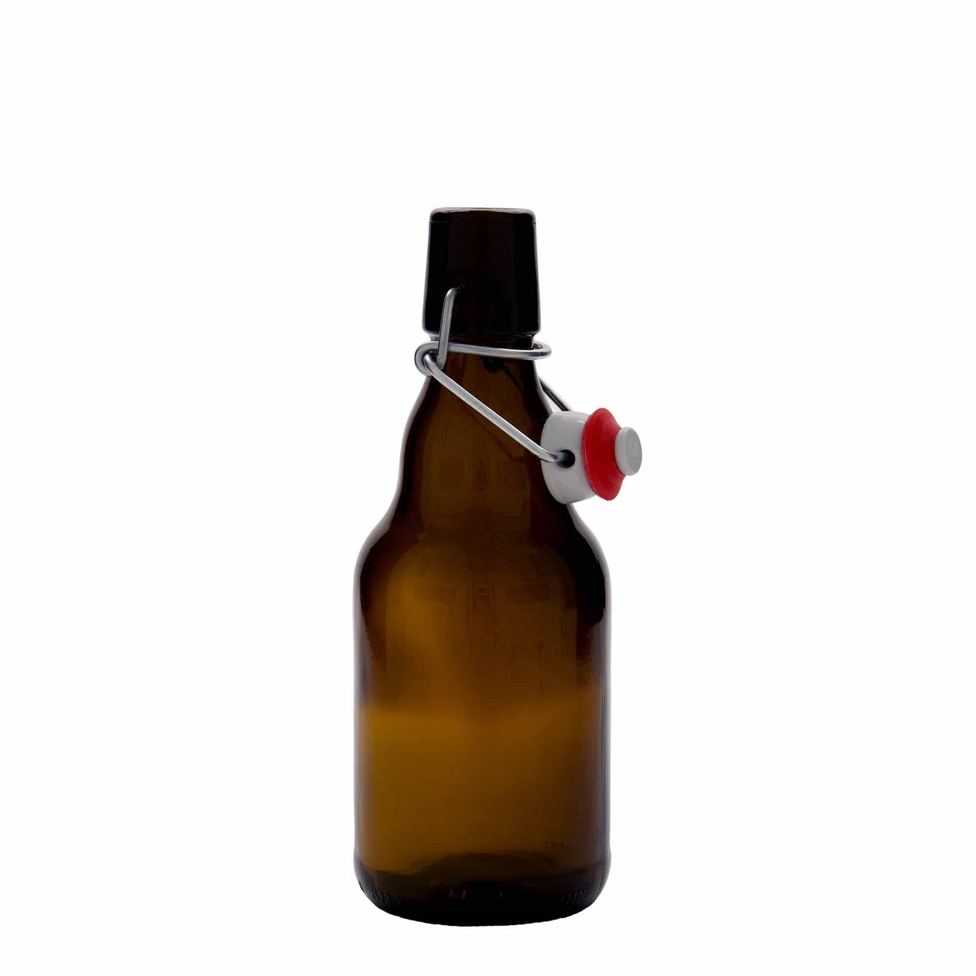 330 ml bira şişesi 'Steinie', cam, kahverengi, ağız: mandallı kapak