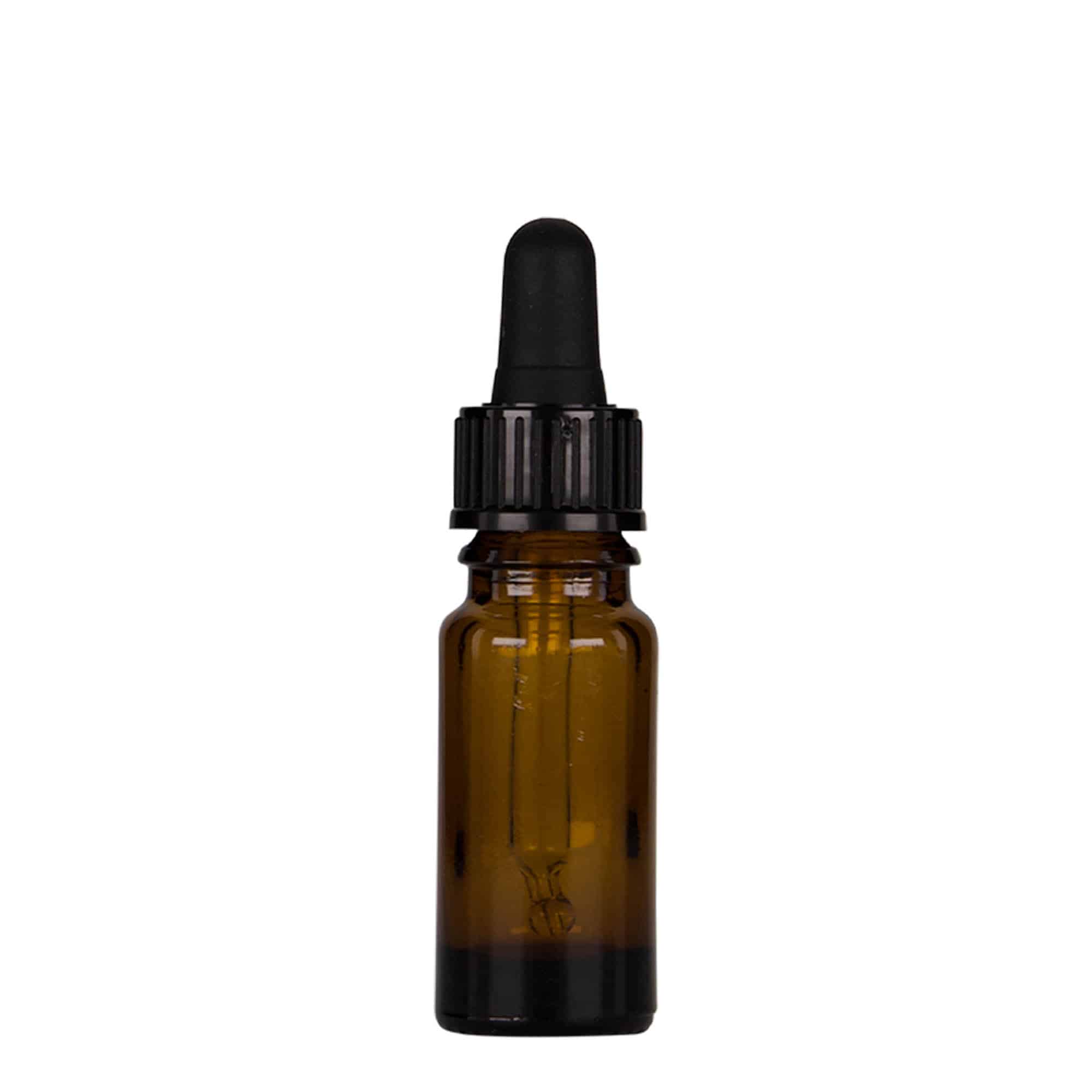 10 ml Pipet Şişesi Tıbbi, Cam, kahverengi-siyah, Ağız: DIN 18