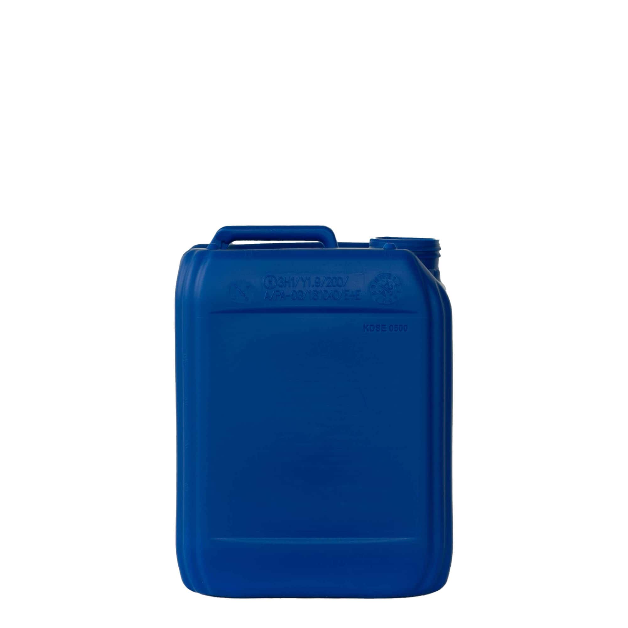 5 l Kanister, dikdörtgen, HDPE plastik, mavi, ağız: ND 55 5 l Kanister, dikdörtgen, HDPE plastik, mavi, ağız: ND 55