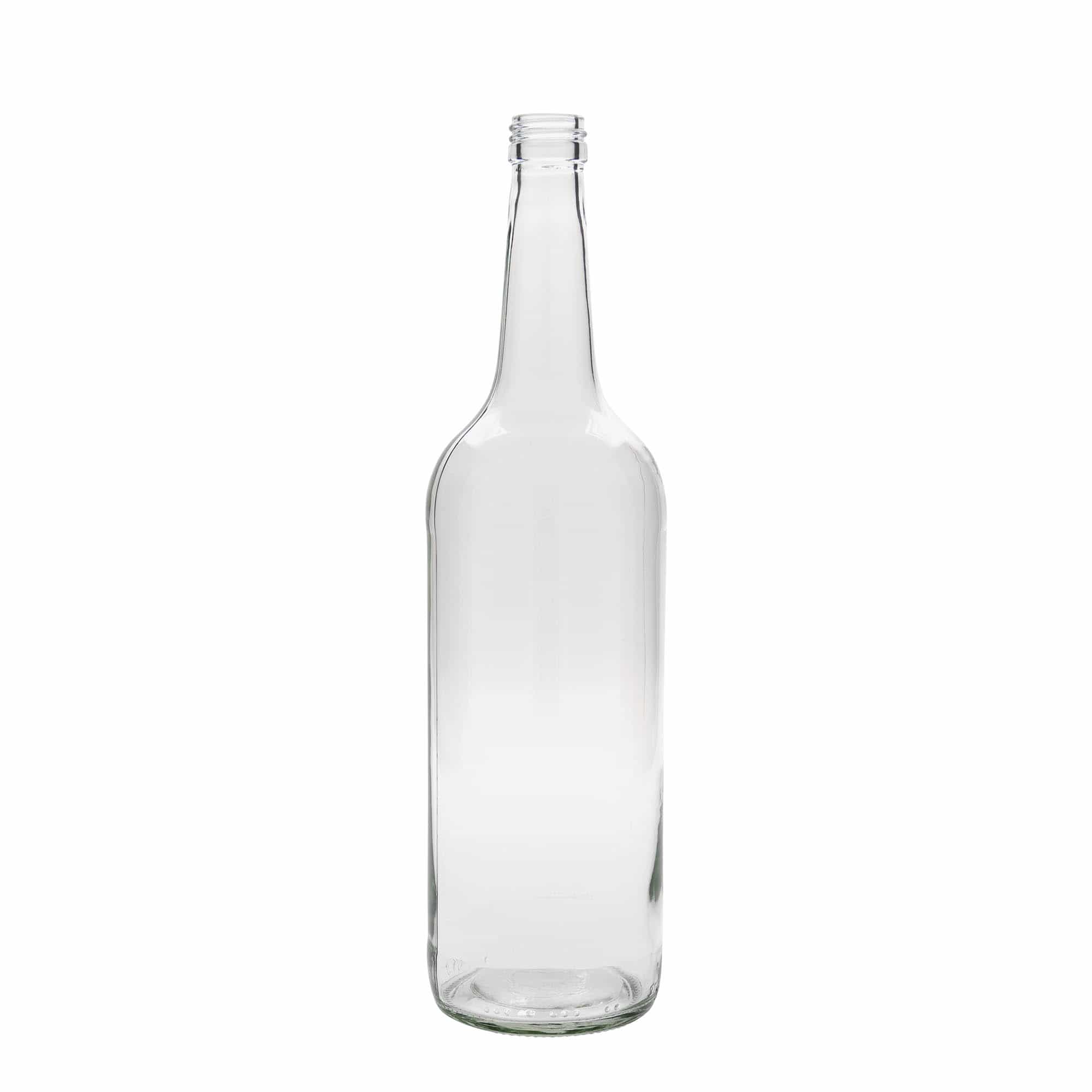 1.000 ml Cam şişe düz boyun, ağız: PP 28 1.000 ml Cam şişe düz boyun, ağız: PP 28