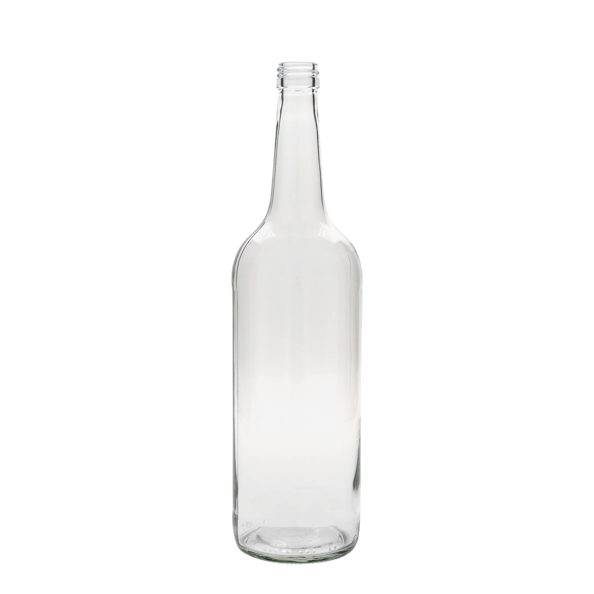 1.000 ml Cam şişe düz boyun, ağız: PP 28