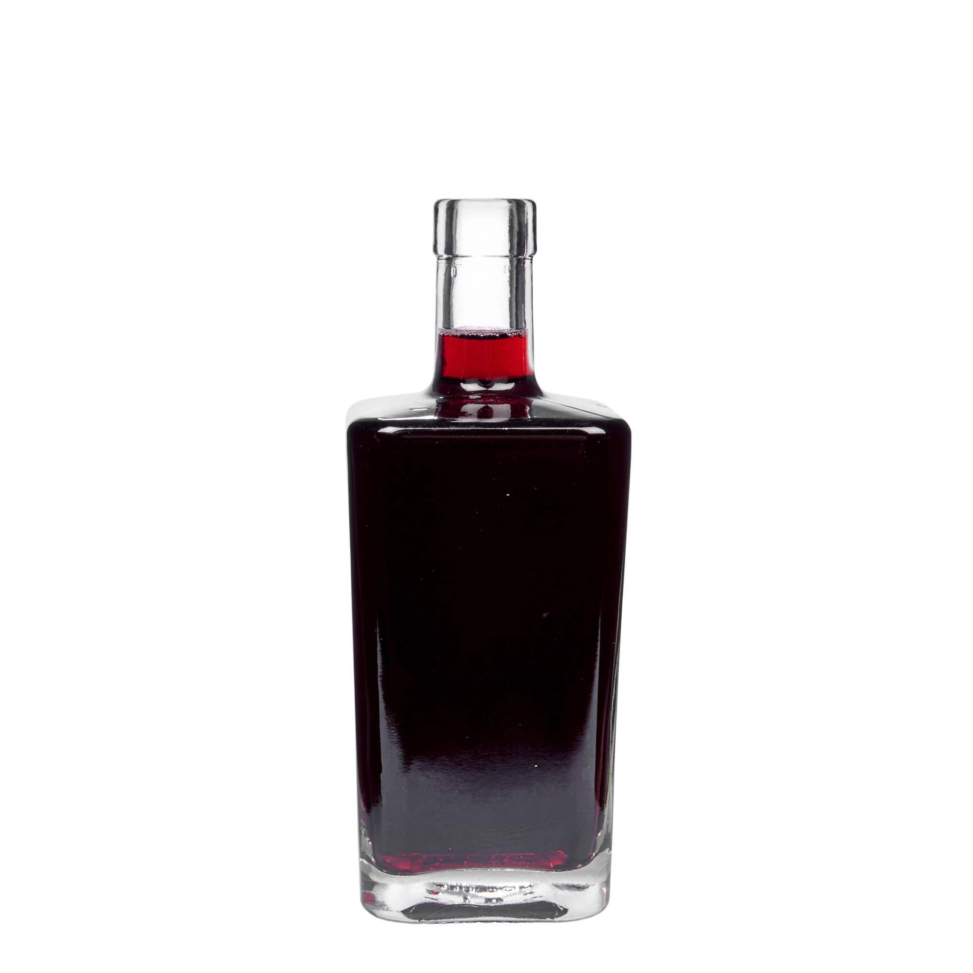 500 ml Cam Şişe 'Noel', kare, Ağız: Mantar