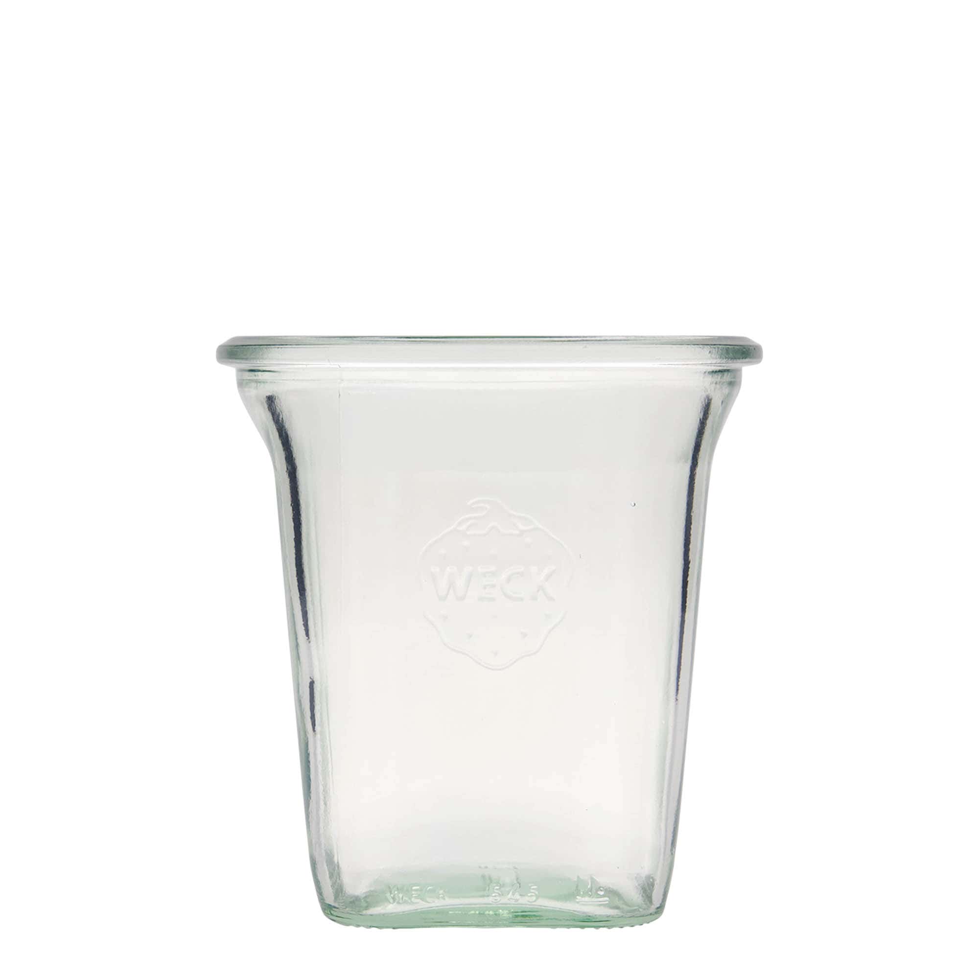 545 ml WECK-Quadroglas, kare, ağız: Yuvarlak kenar