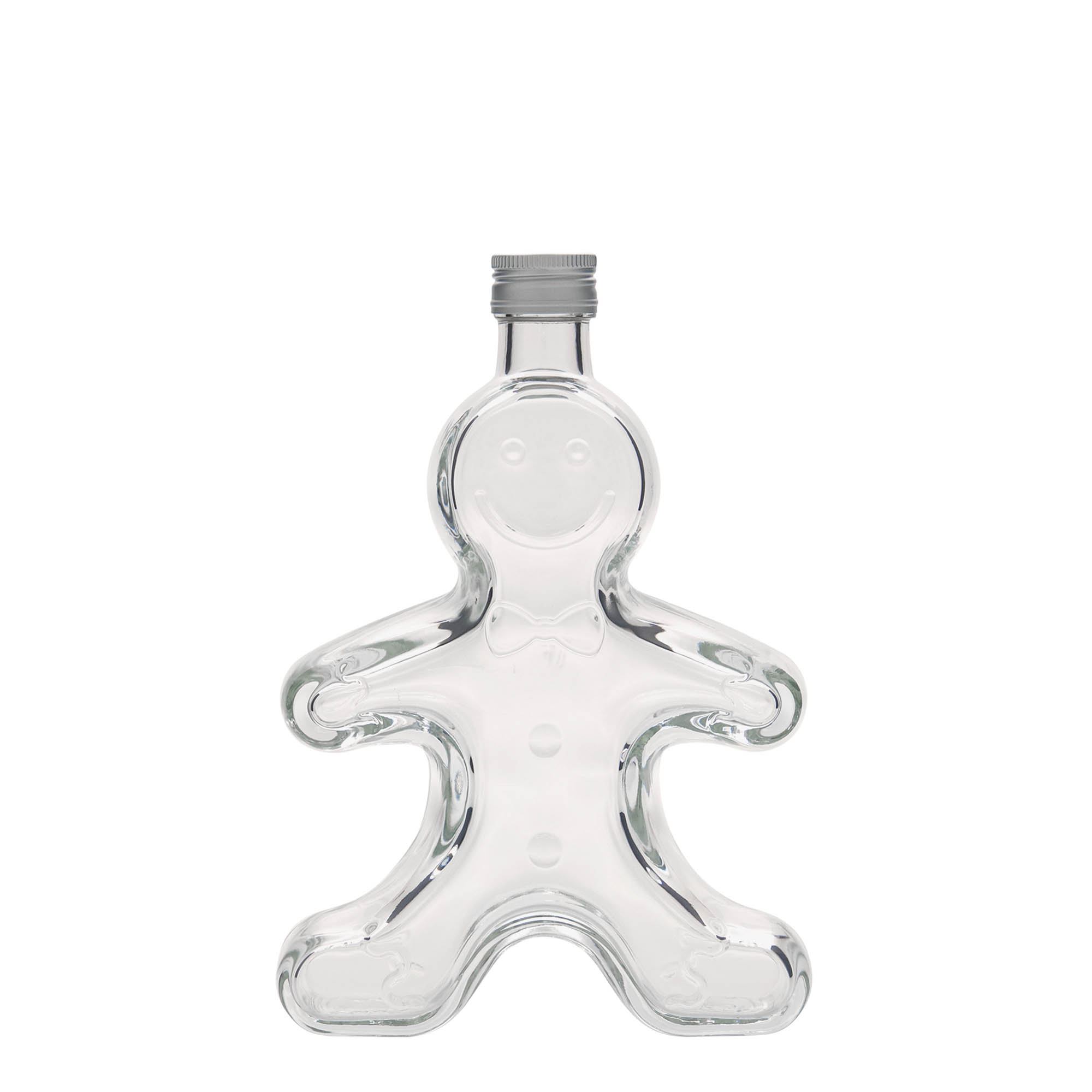 250 ml Cam şişe 'Lebkuchenmann', Ağız: PP 24