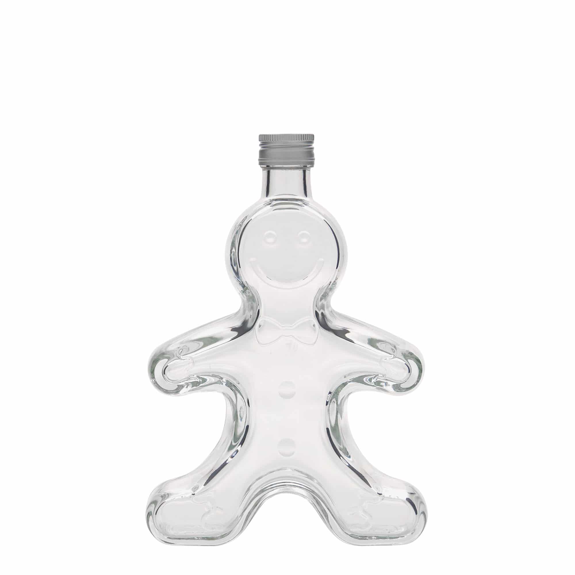 250 ml Cam şişe 'Lebkuchenmann', Ağız: PP 24