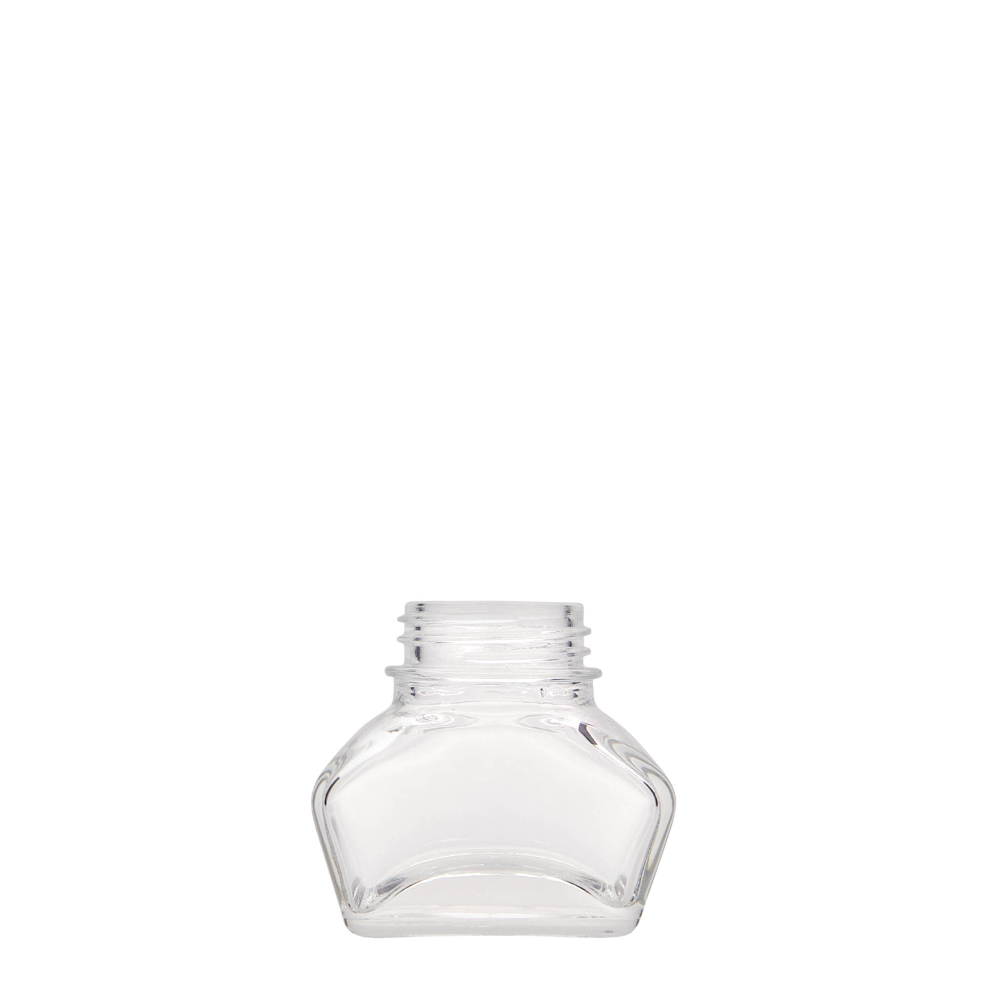 30 ml mürekkep şişesi, dikdörtgen, ağız: vidalı kapak