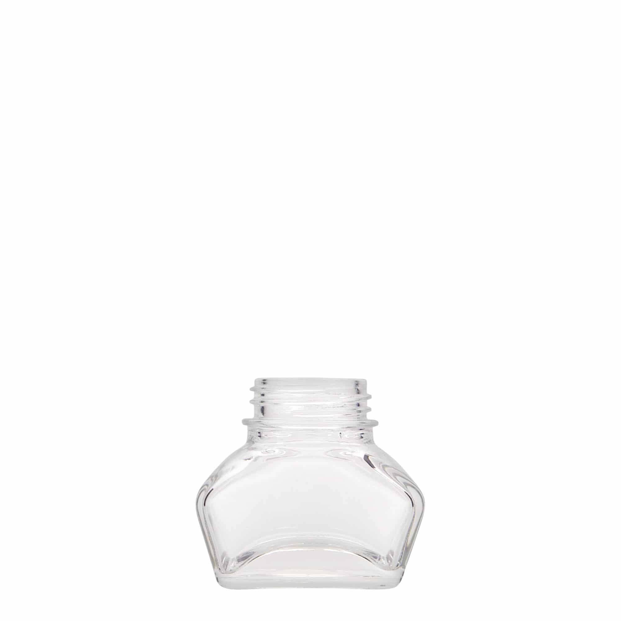 30 ml mürekkep şişesi, dikdörtgen, ağız: vidalı kapak
