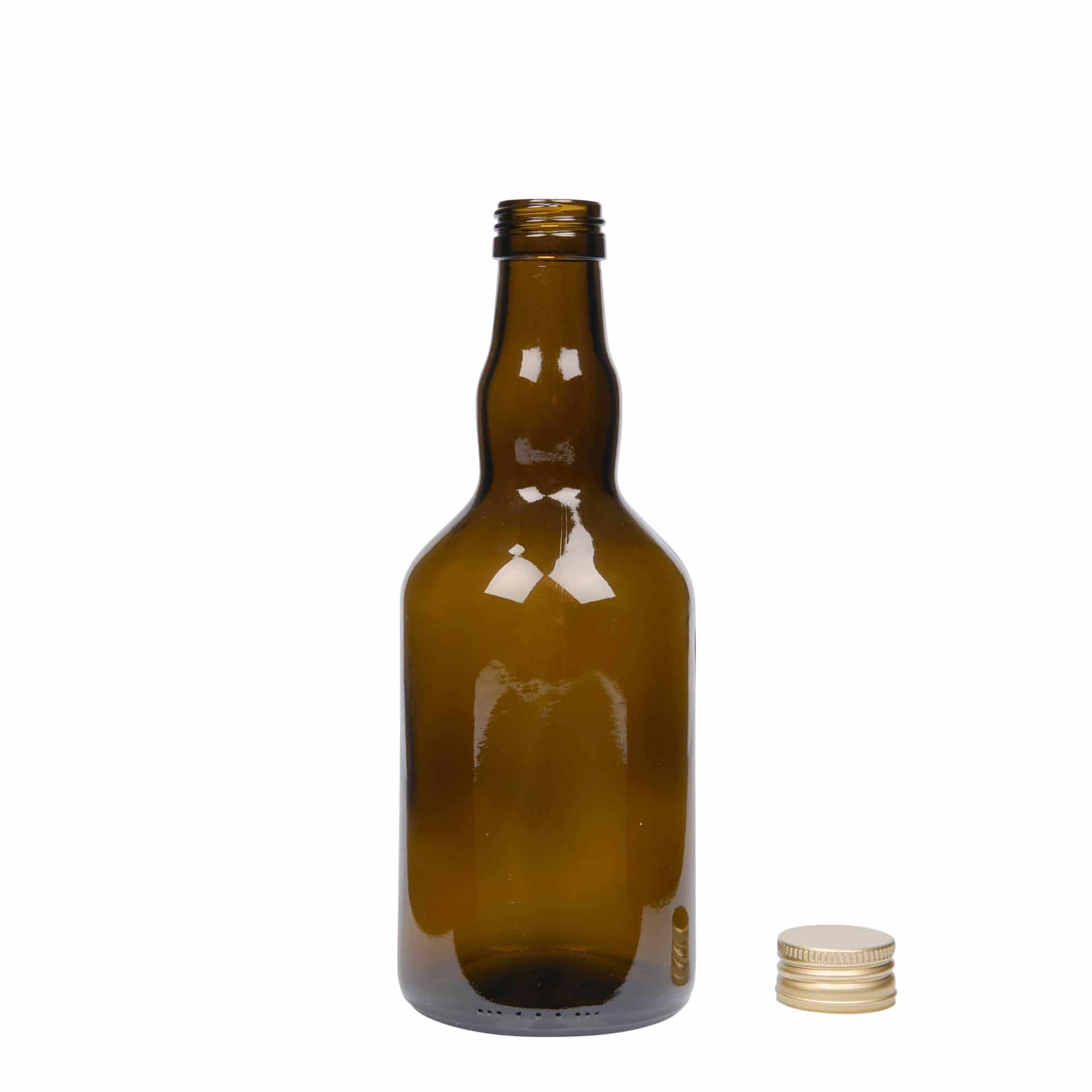500 ml cam şişe 'Olona', antik yeşil, ağız: PP 31,5