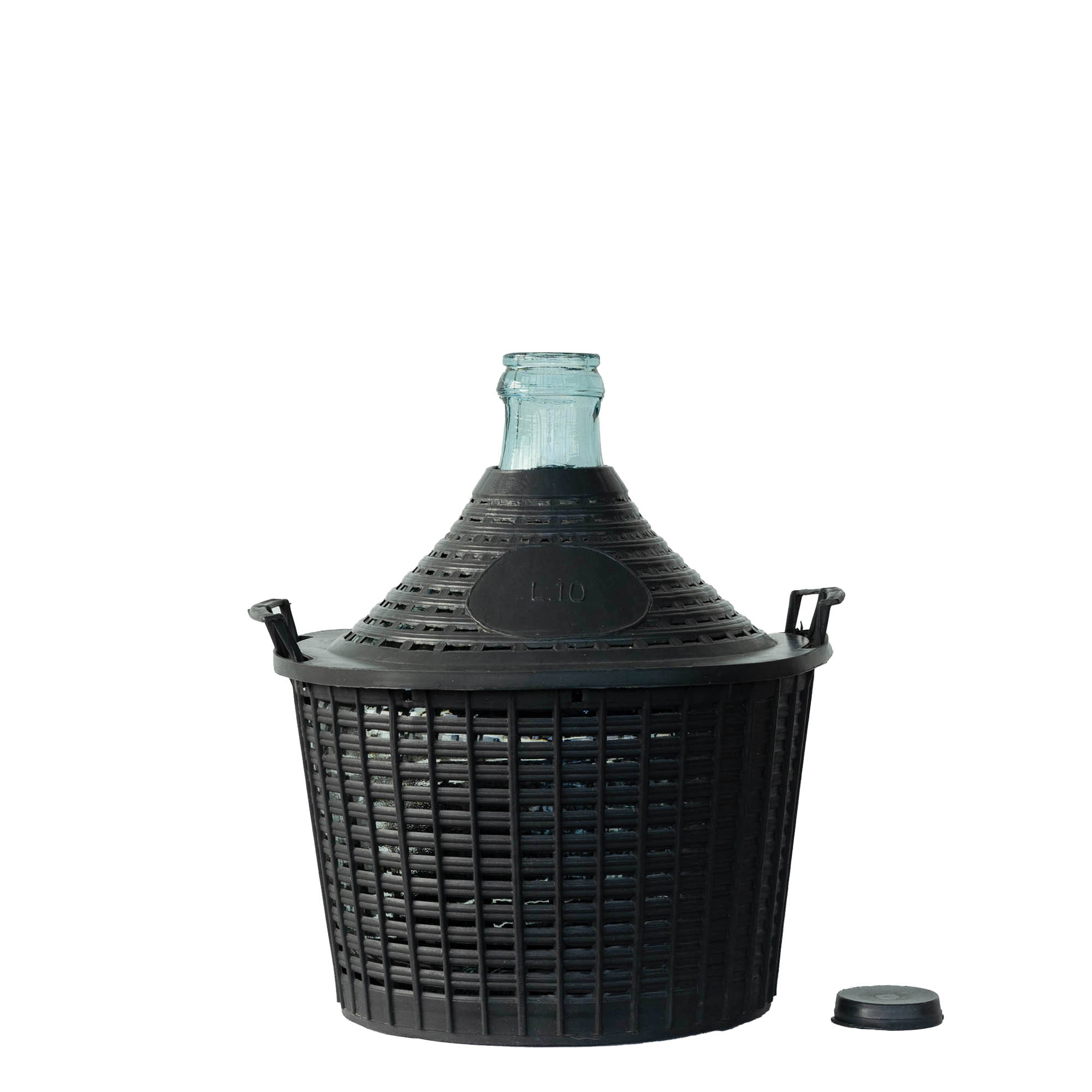 10 l Balon Şişesi Dar Boyun, Cam, Ağız: Kapaklı 10 l Balon Şişesi Dar Boyun, Cam, Ağız: Kapaklı