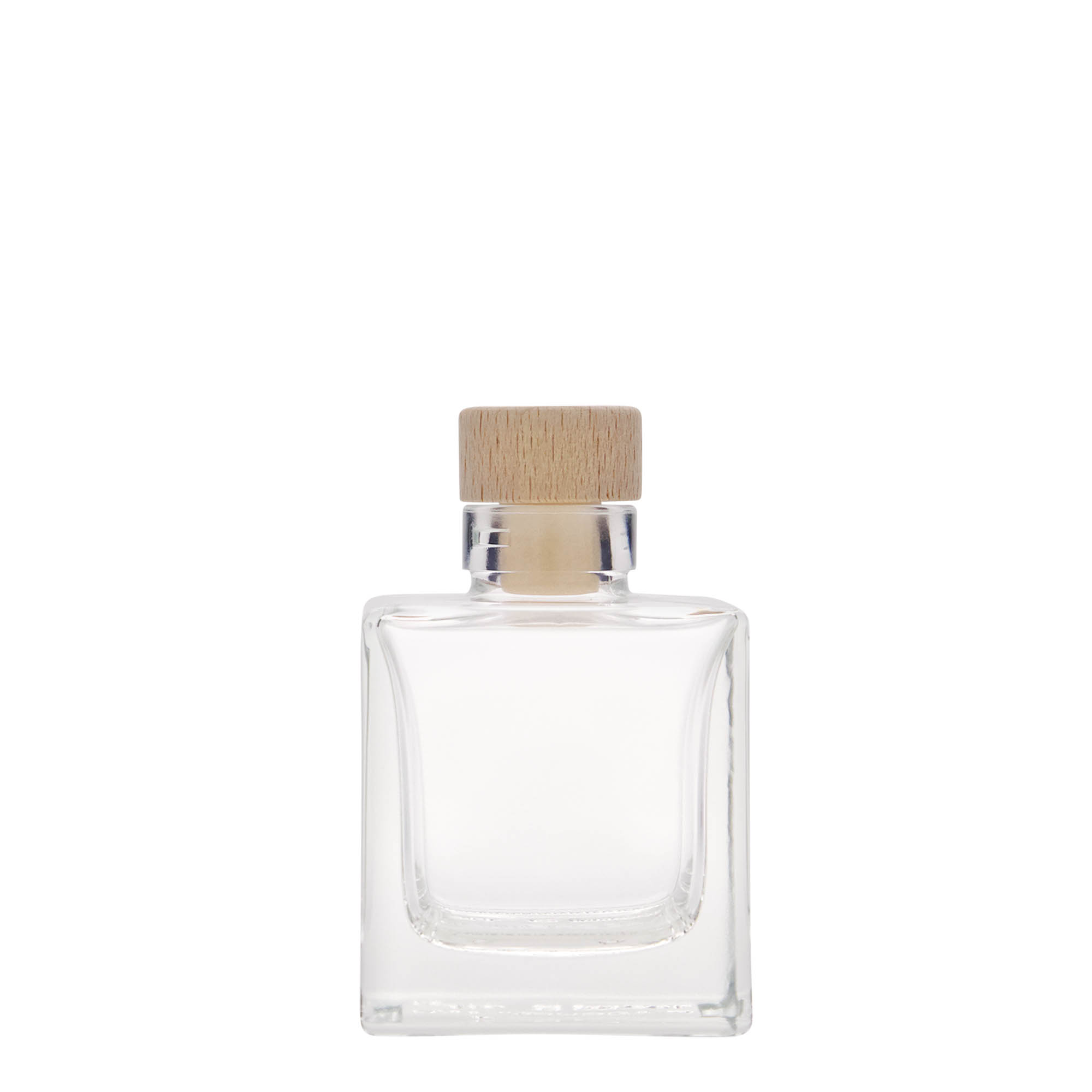 100 ml Cam şişe 'Cube', kare, ağız: mantar 100 ml Cam şişe 'Cube', kare, ağız: mantar