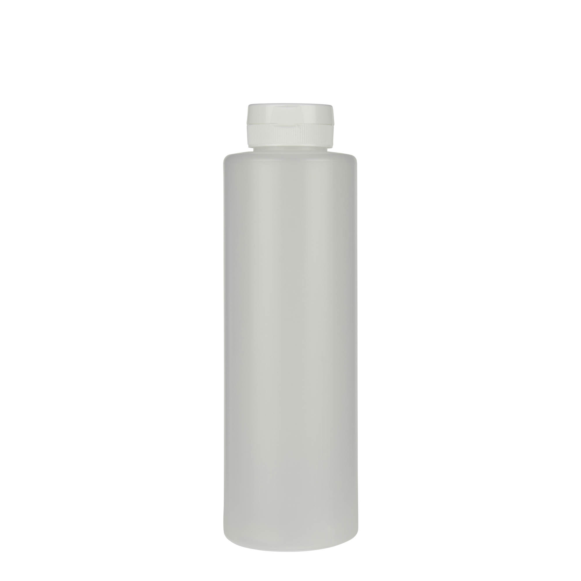 500 ml Sos Şişesi, LDPE Plastik, doğal, Ağız: 38/400 500 ml Sos Şişesi, LDPE Plastik, doğal, Ağız: 38/400