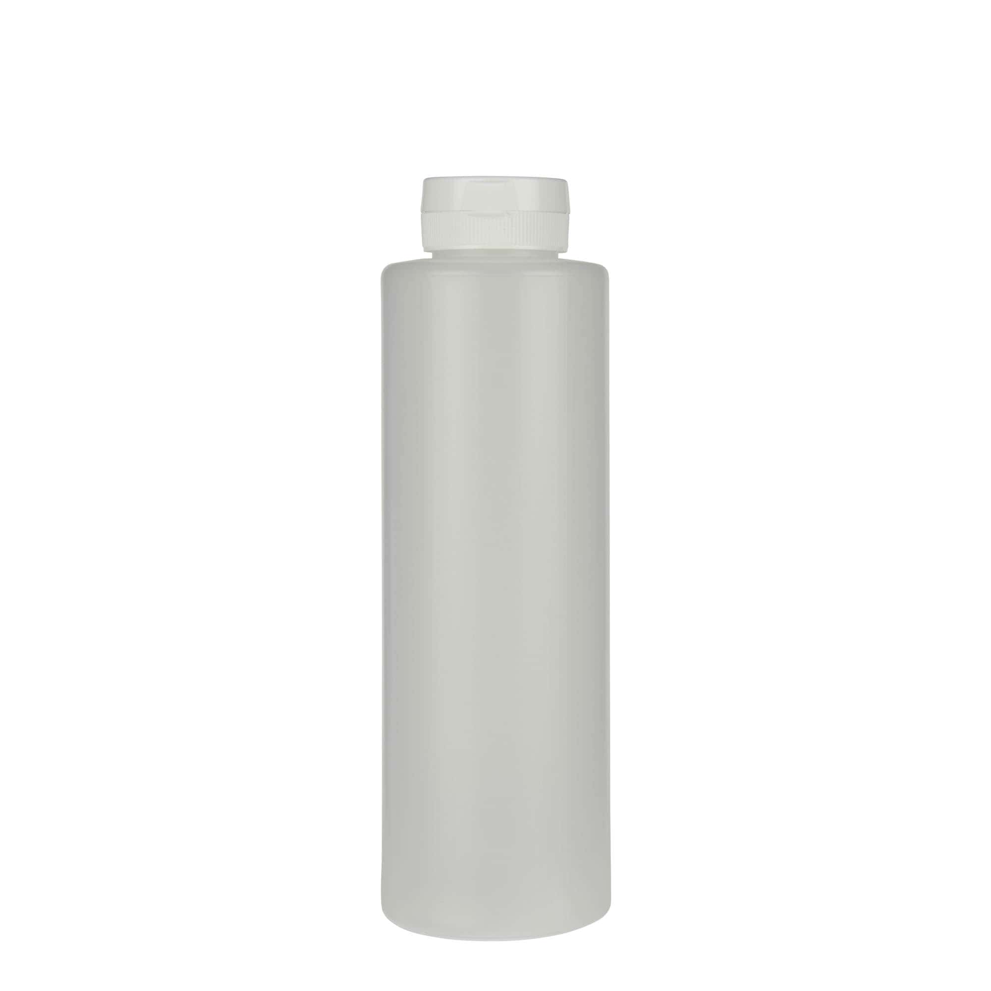 500 ml Sos Şişesi, LDPE Plastik, doğal, Ağız: 38/400