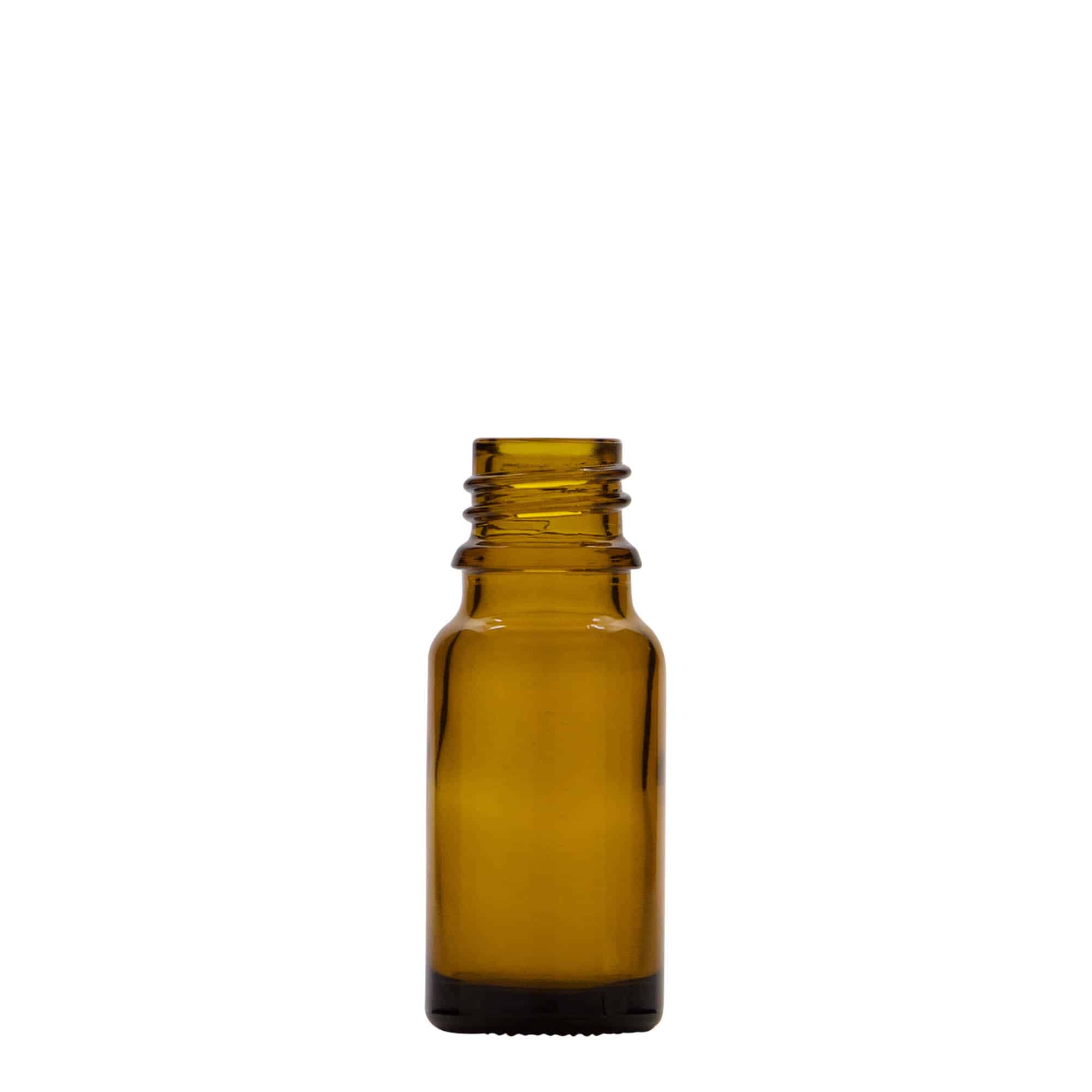 10 ml cam şişe, losyon pompalı, kahverengi, ağız: DIN 18