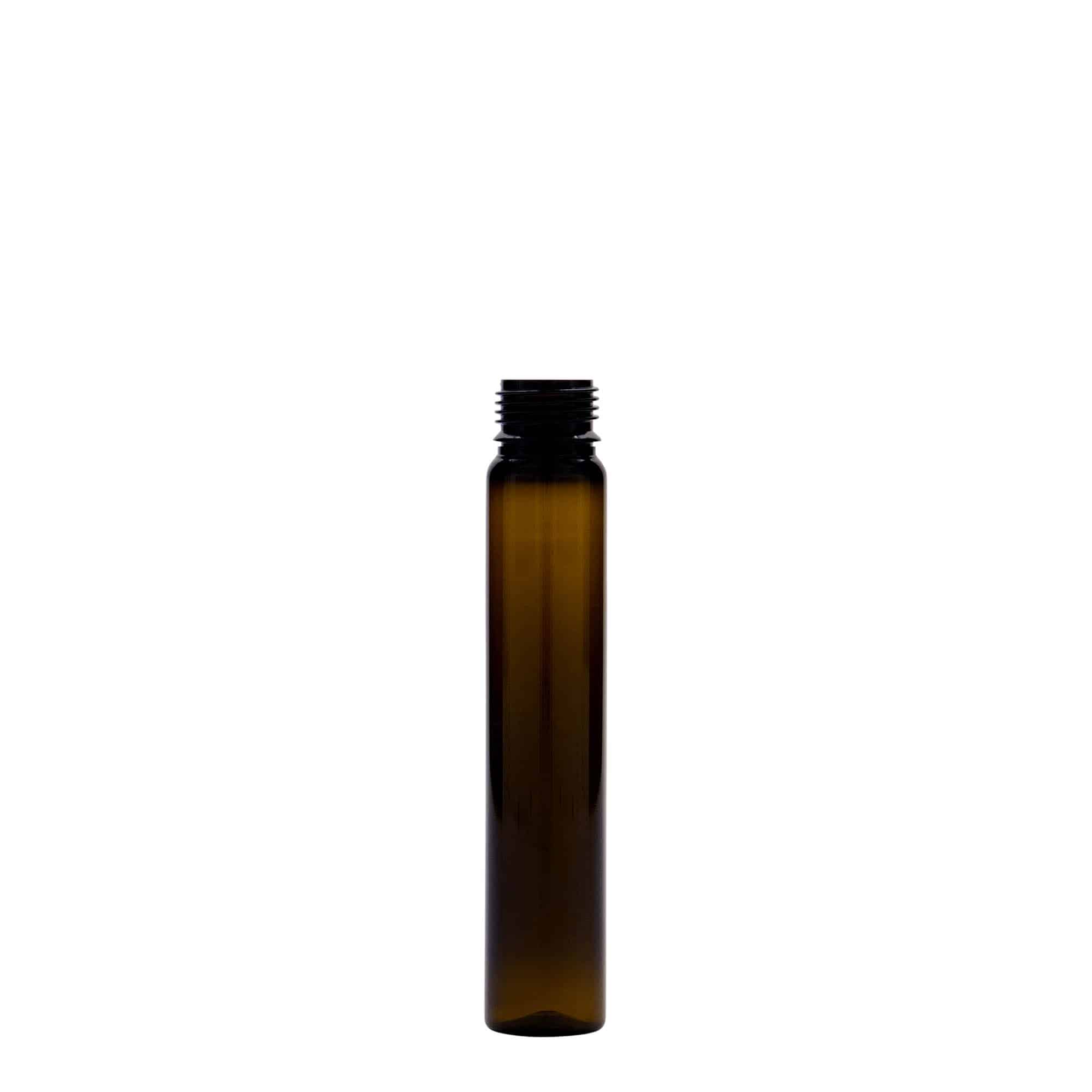 25 ml PET tüp, plastik, kahverengi, ağız: vidalı kapak