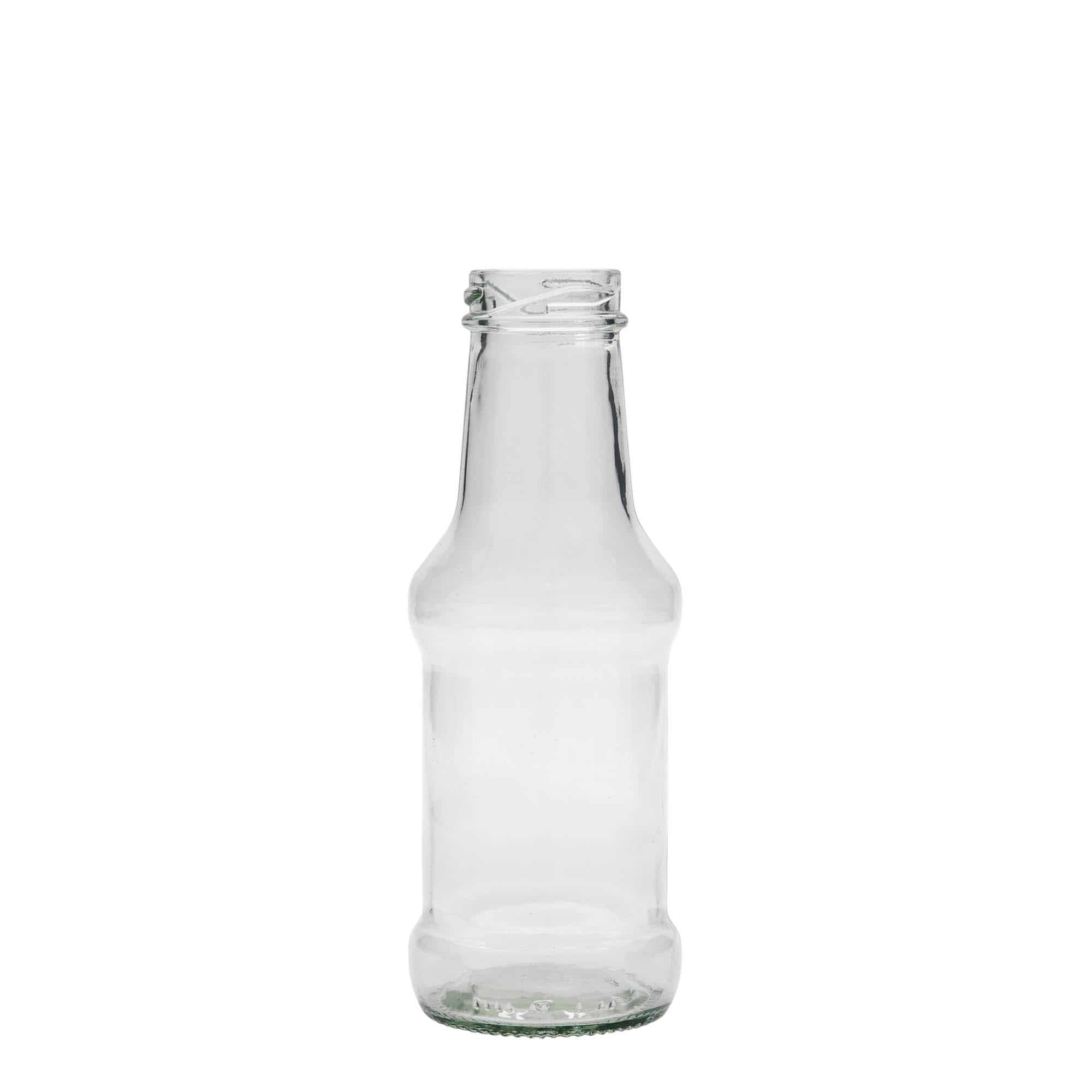 250 ml Sos Şişesi, Cam, Ağız: Vidalı Kapak (TO 38) 250 ml Sos Şişesi, Cam, Ağız: Vidalı Kapak (TO 38)