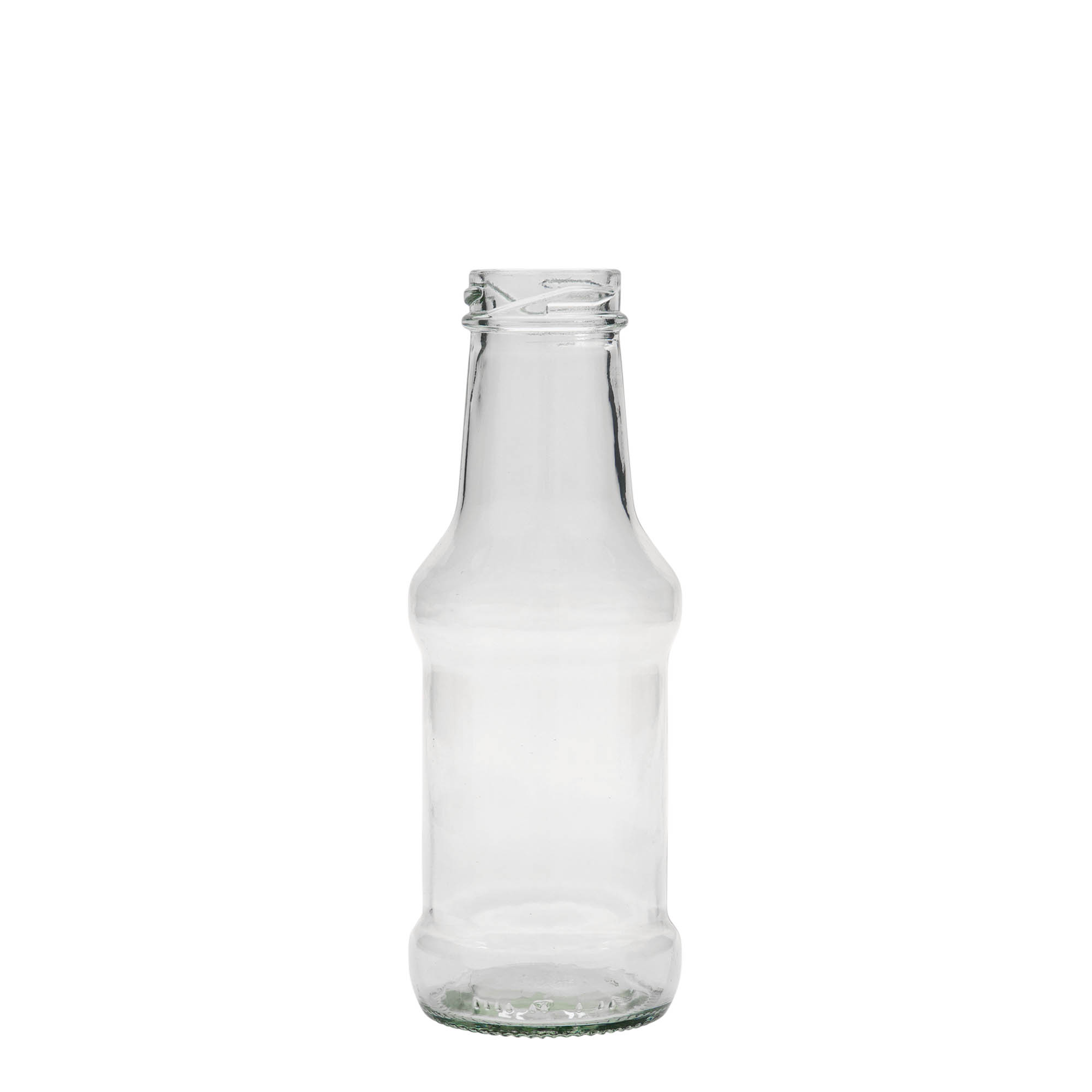 250 ml Sos Şişesi, Cam, Ağız: Vidalı Kapak (TO 38)