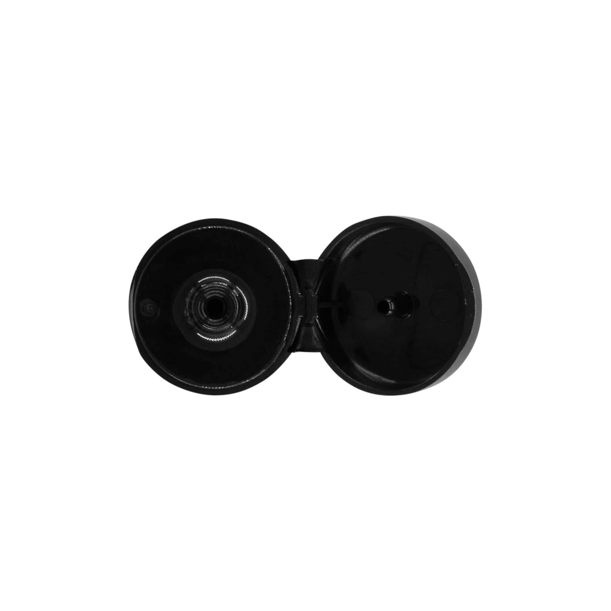 Vida kapak menteşe, PP plastik, siyah, ağız için: 20/410