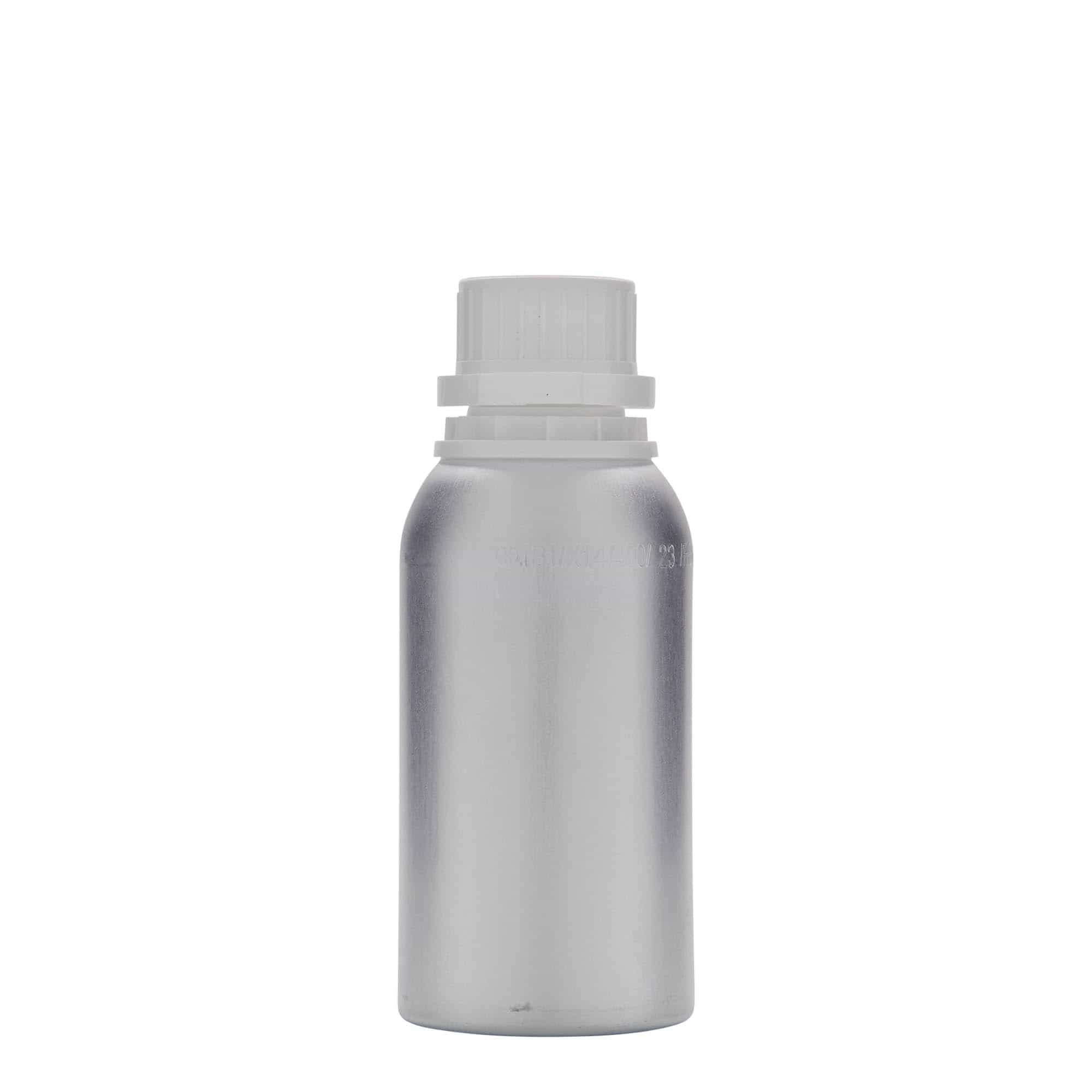 275 ml Alüminyum şişe, metal, gümüş, ağız: DIN 32