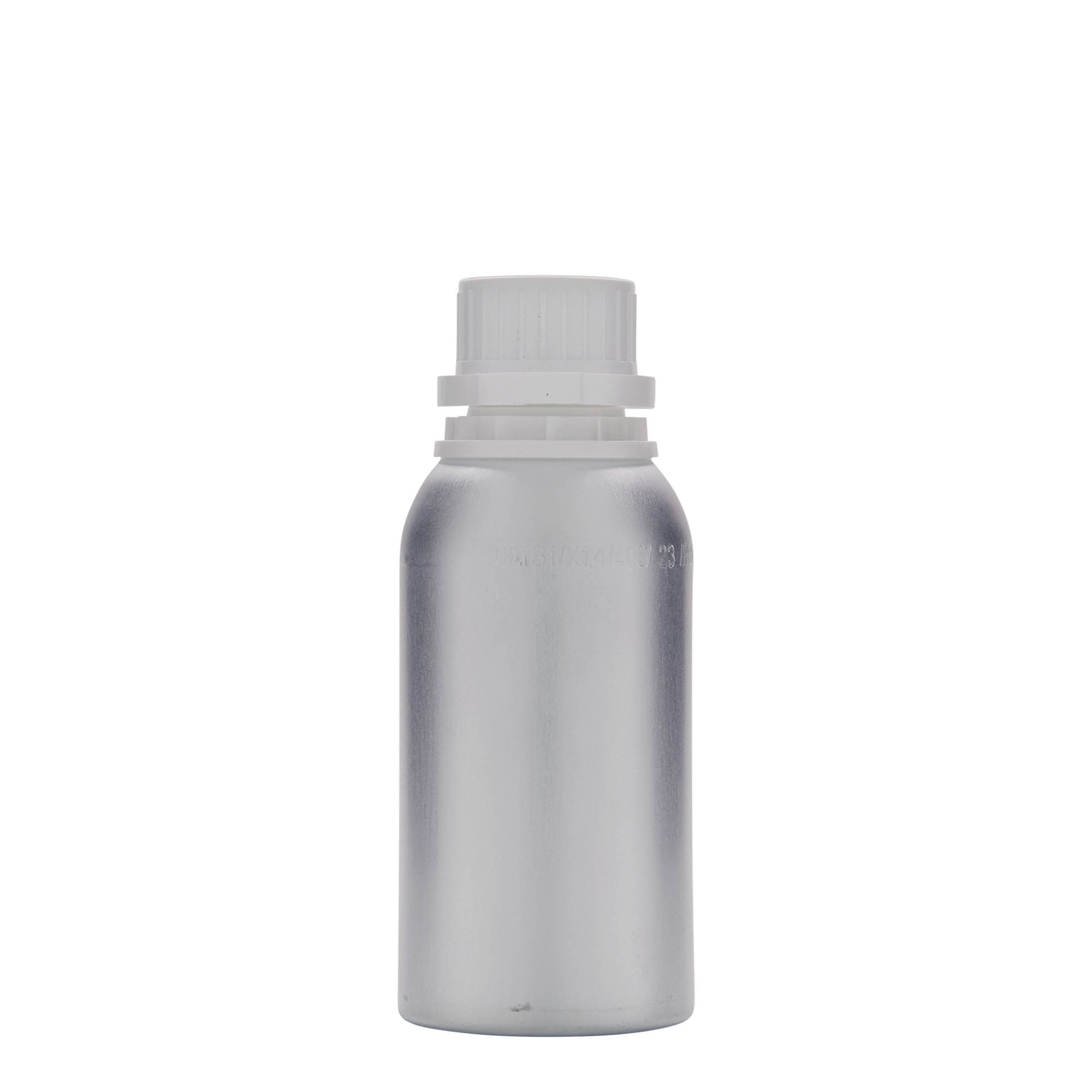 275 ml Alüminyum şişe, metal, gümüş, ağız: DIN 32