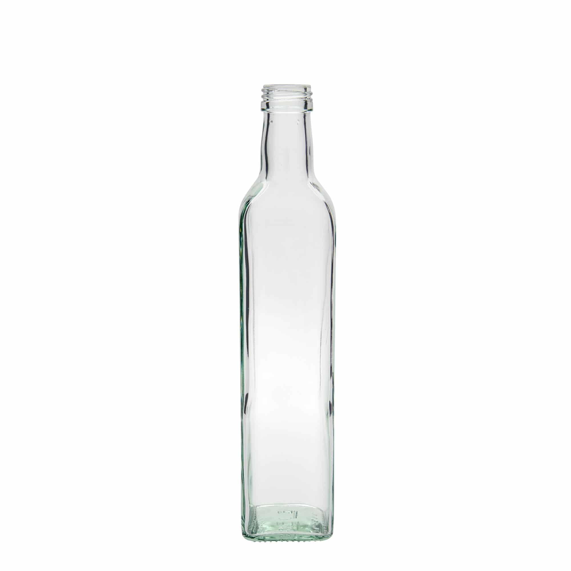 500 ml Cam şişe 'Marasca', kare, ağız: PP 31,5