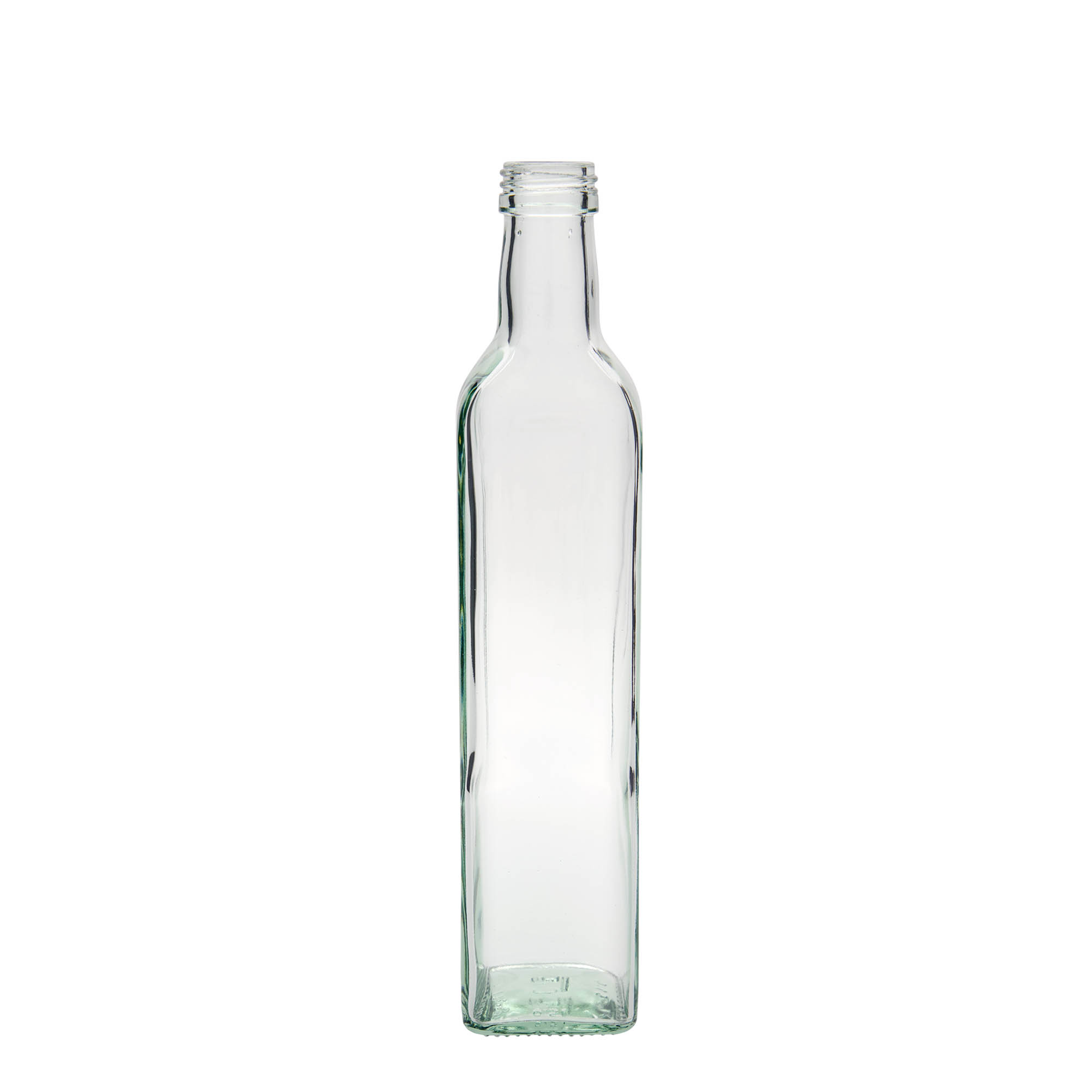 500 ml Cam şişe 'Marasca', kare, ağız: PP 31,5