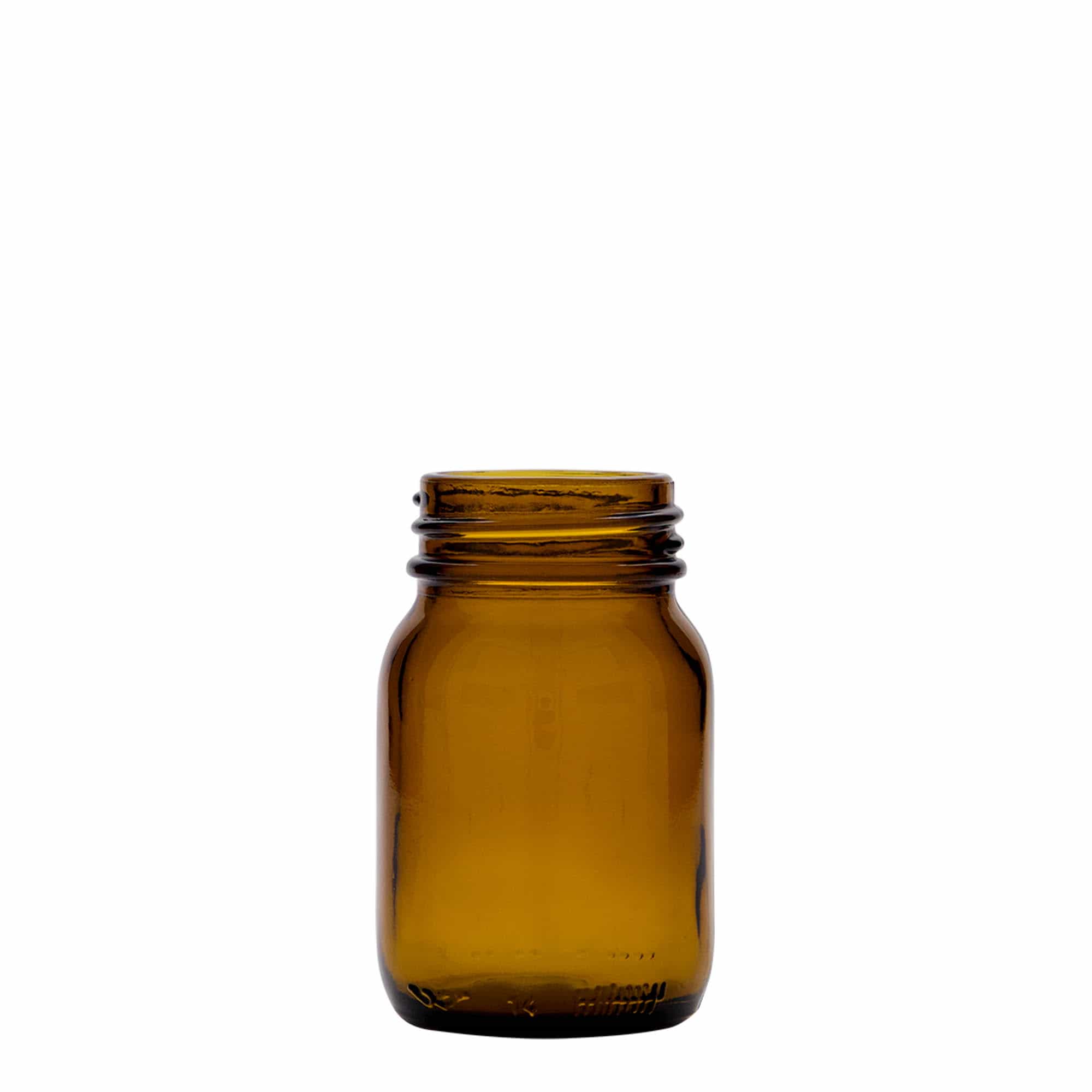 75 ml Geniş ağızlı cam, kahverengi, Ağız çapı: DIN 40
