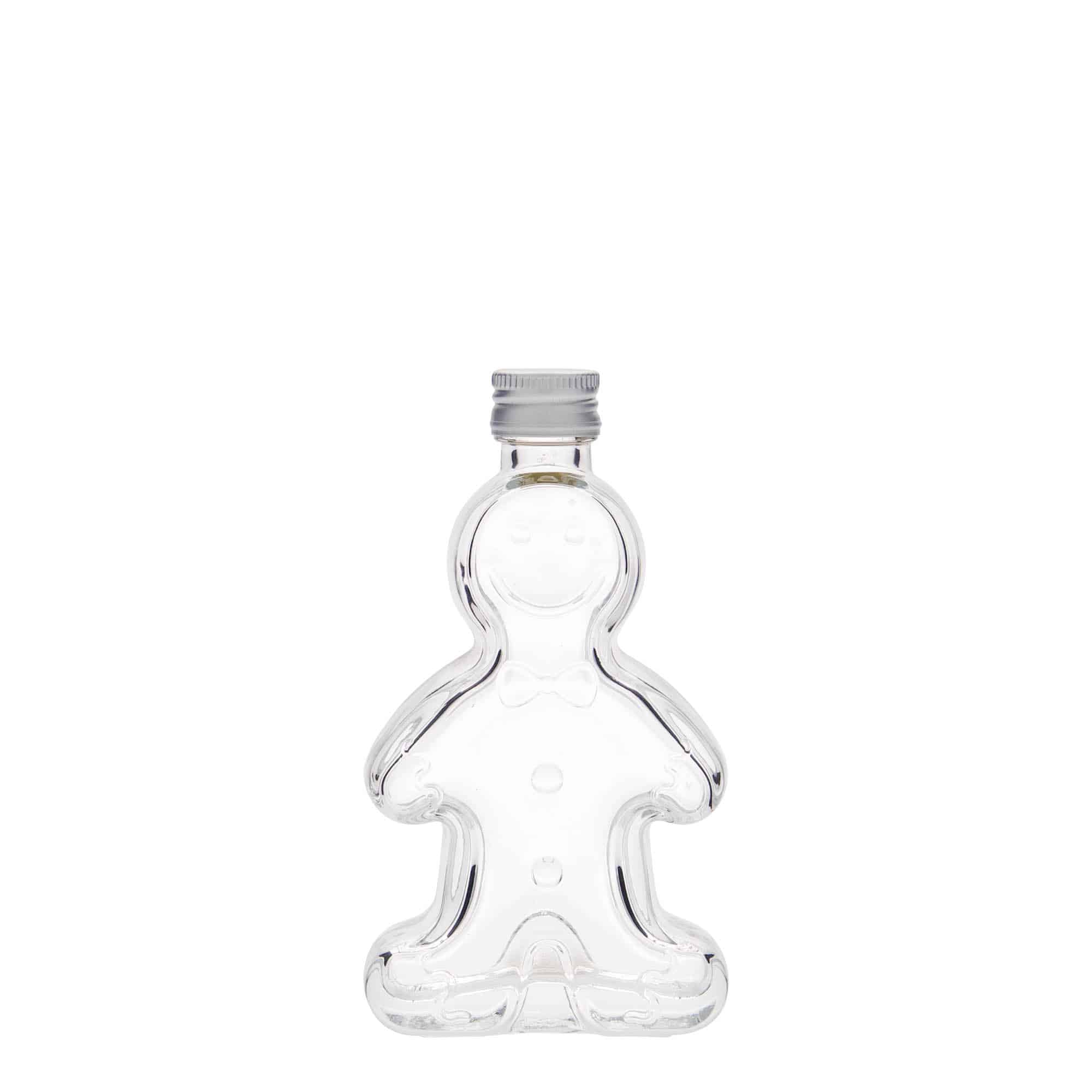 50 ml Cam şişe 'Lebkuchenmann', Ağız: PP 18