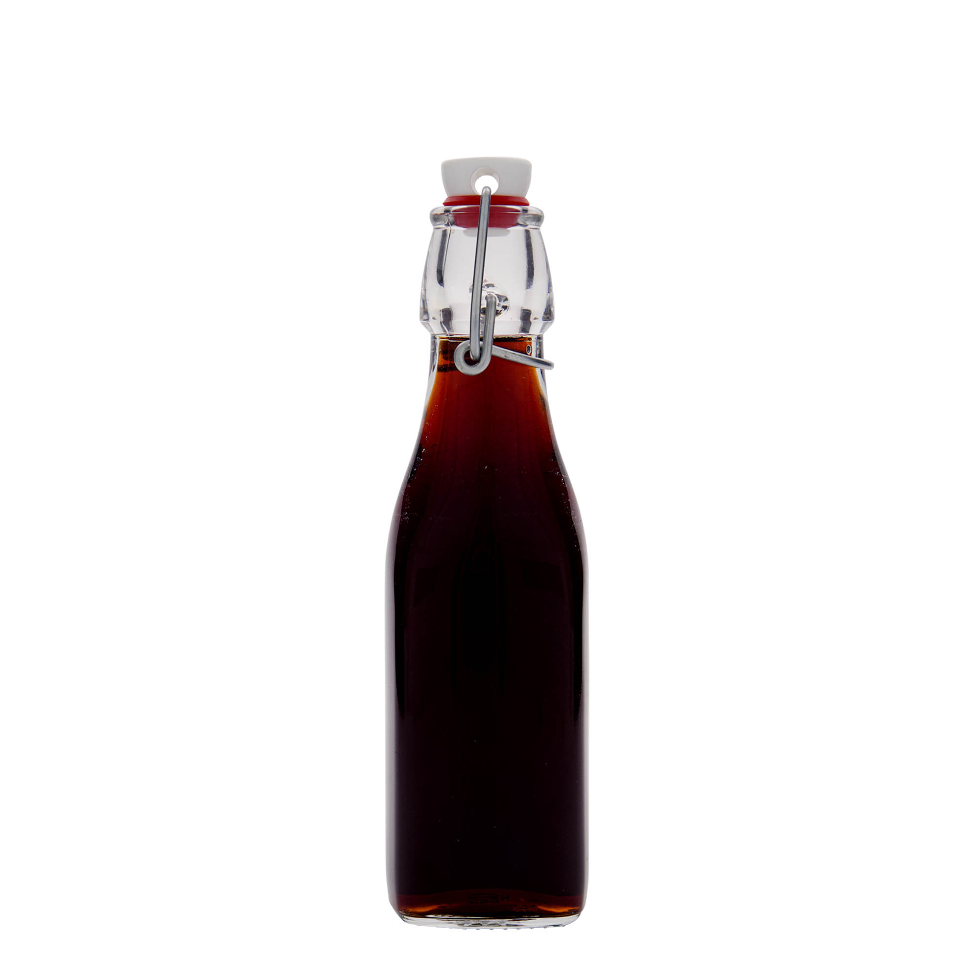 250 ml cam şişe 'Swing, kare, ağız: mandallı kapak' 250 ml cam şişe 'Swing, kare, ağız: mandallı kapak'