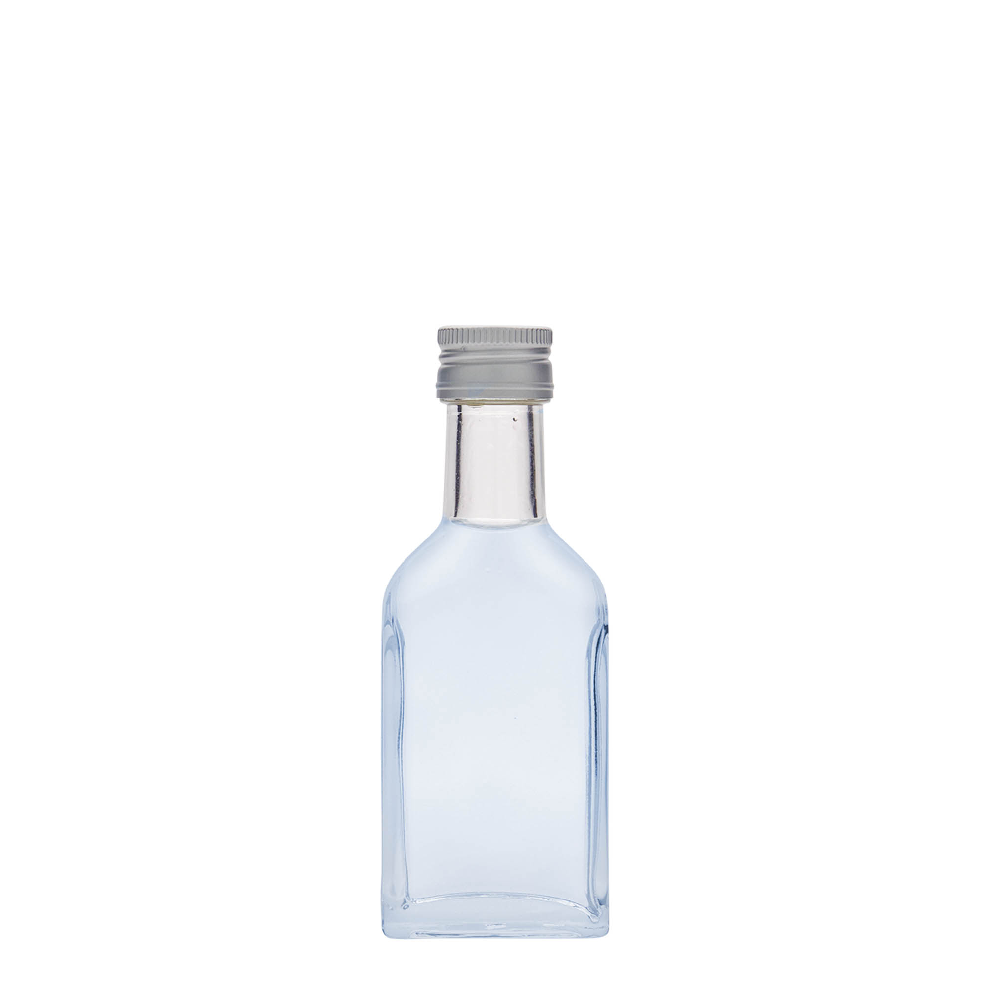 40 ml Cep Şişesi Uzun Boyun, dikdörtgen, Cam, Ağız: PP 22 40 ml Cep Şişesi Uzun Boyun, dikdörtgen, Cam, Ağız: PP 22