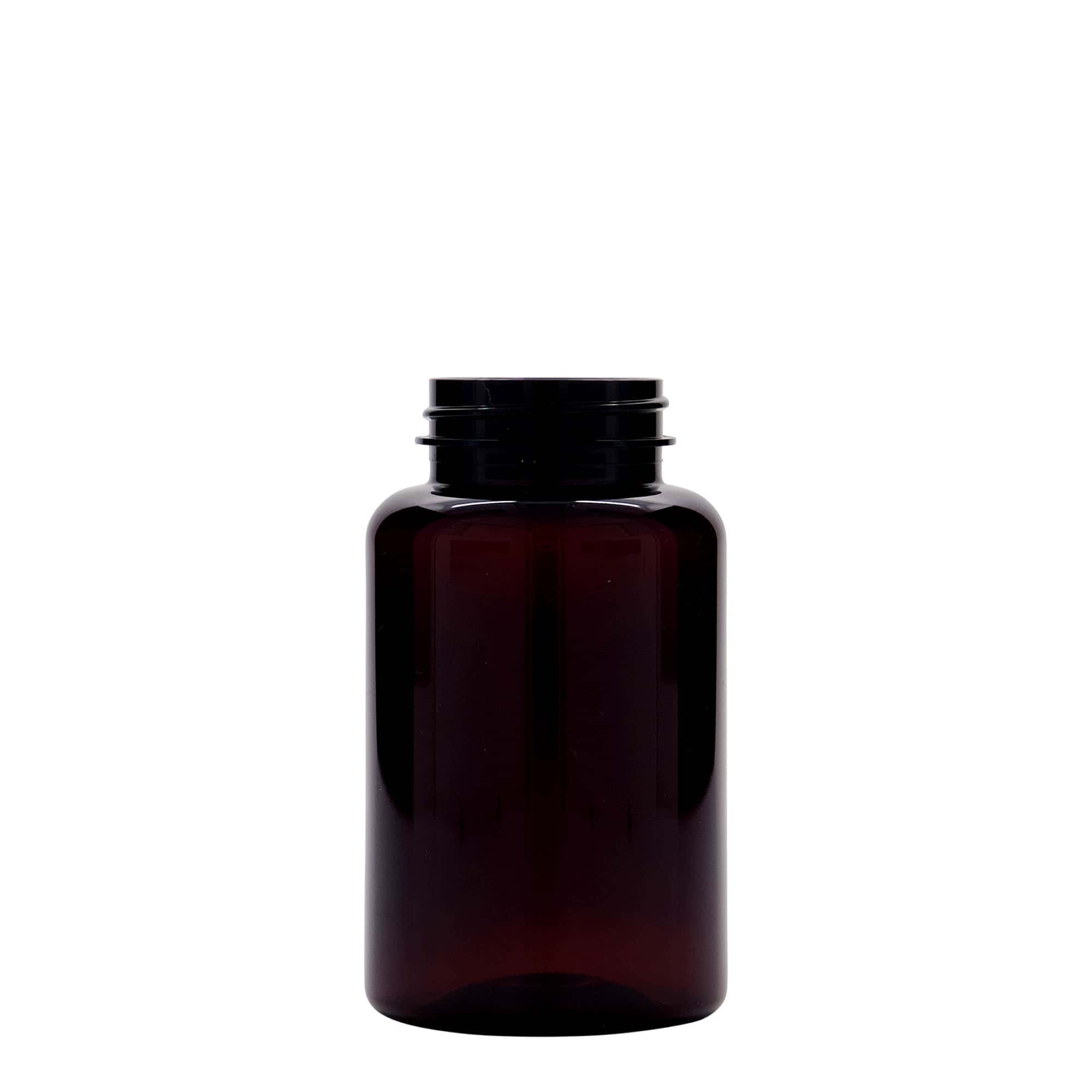 250 ml PET şişe, plastik, kahverengi, ağız: 45/400