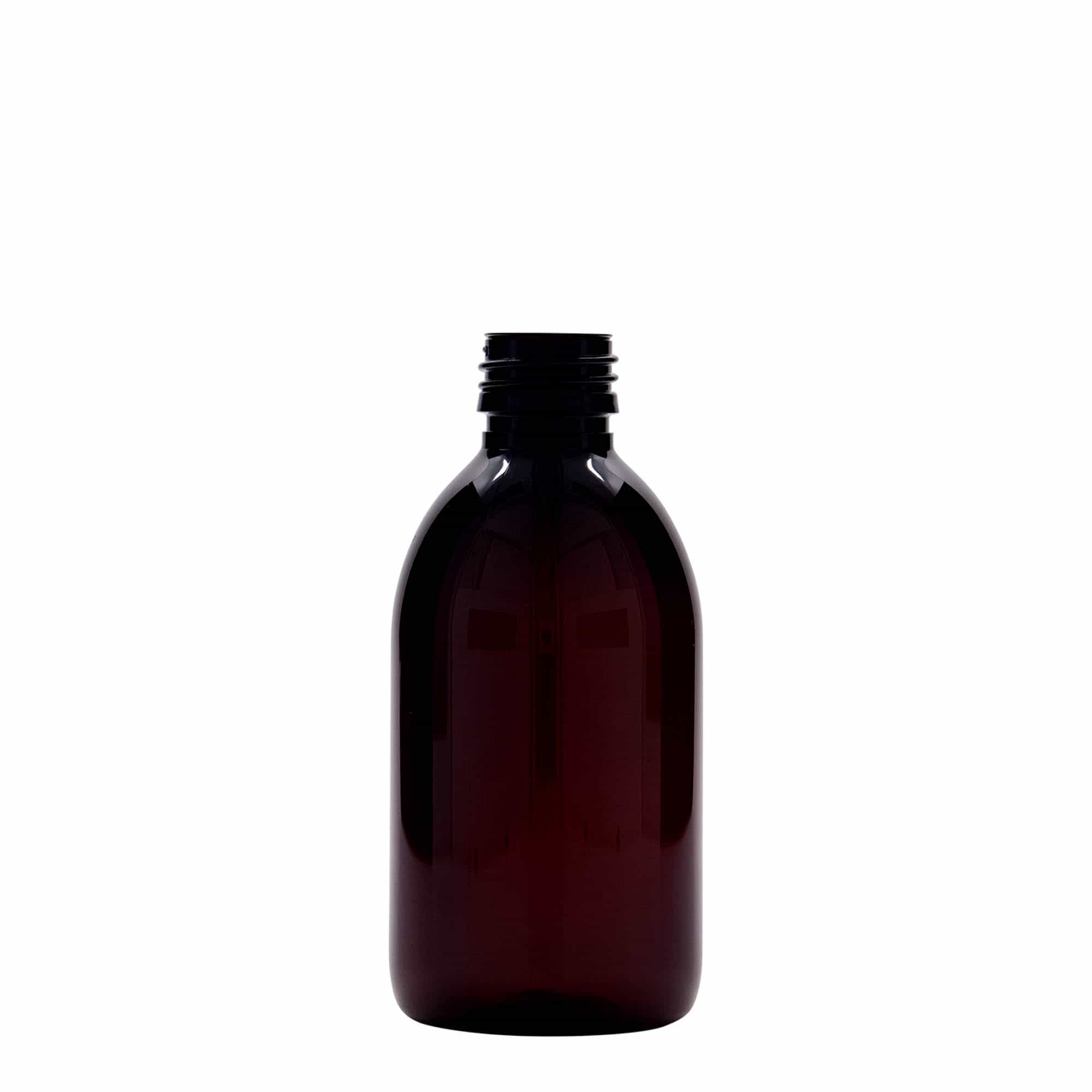250 ml PET tıbbi şişe, kahverengi, plastik, ağız: PP 28 250 ml PET tıbbi şişe, kahverengi, plastik, ağız: PP 28