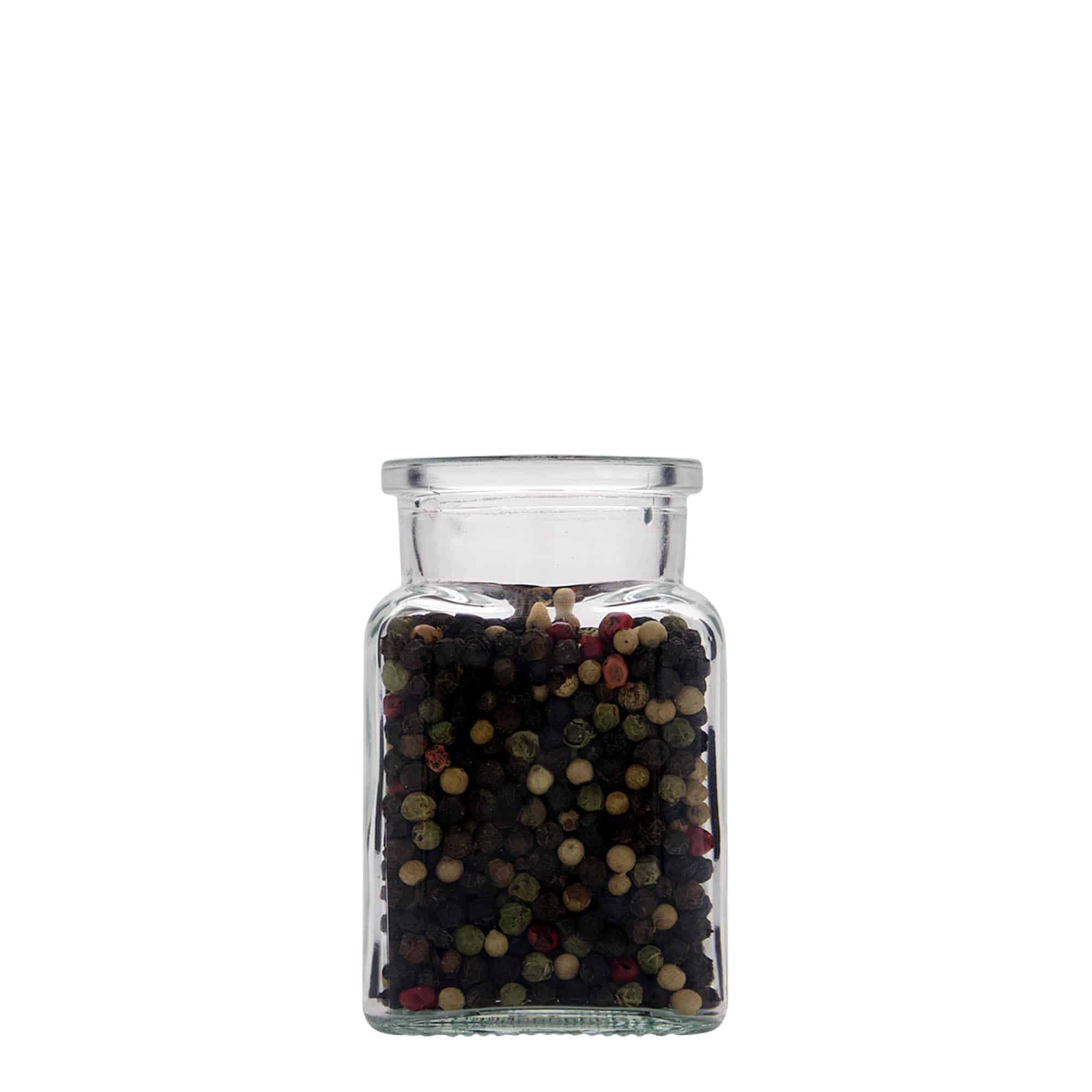 150 ml mantar kapaklı cam, kare, ağız: mantar