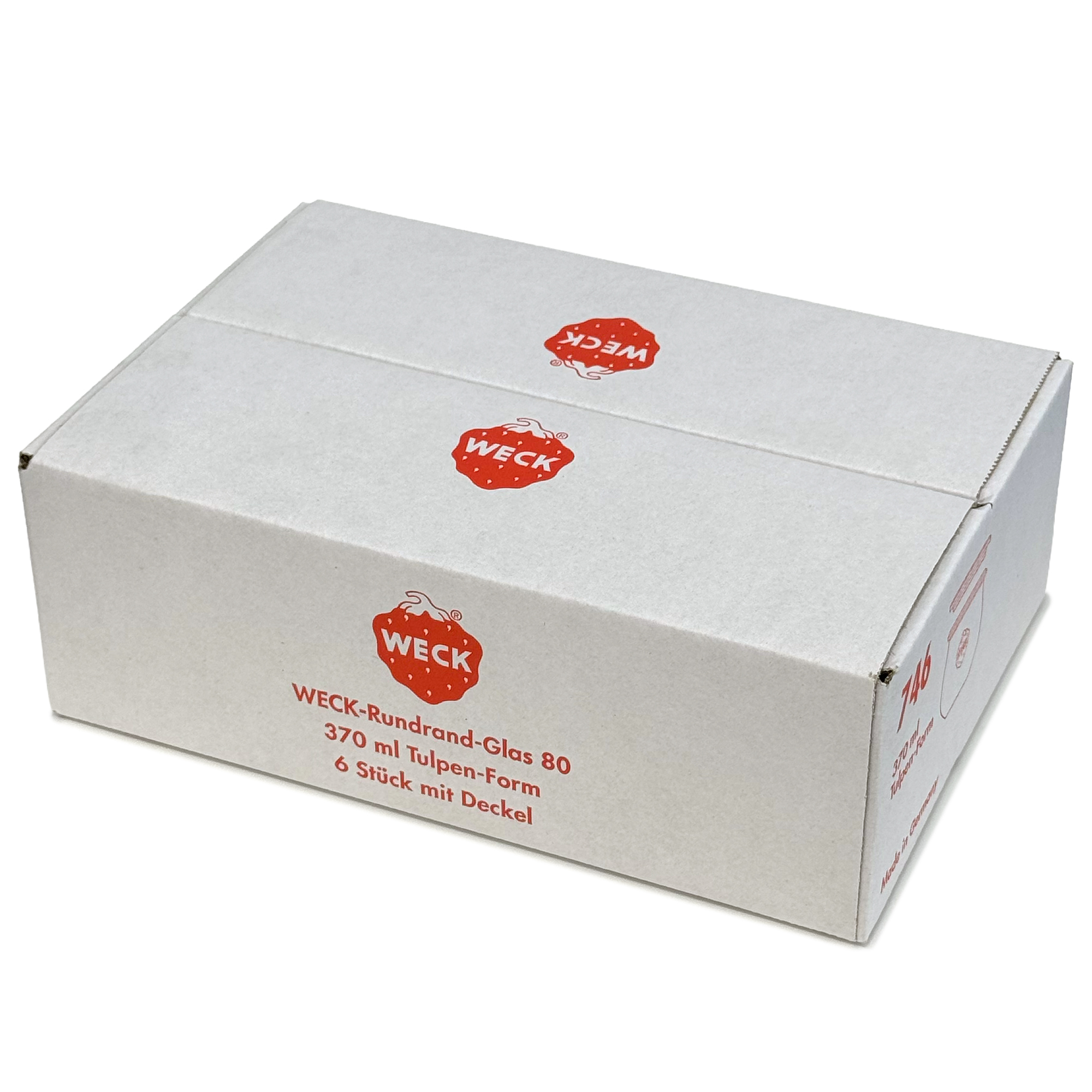 6x 370 ml WECK lale kavanozu cam kapaklı RR 80
