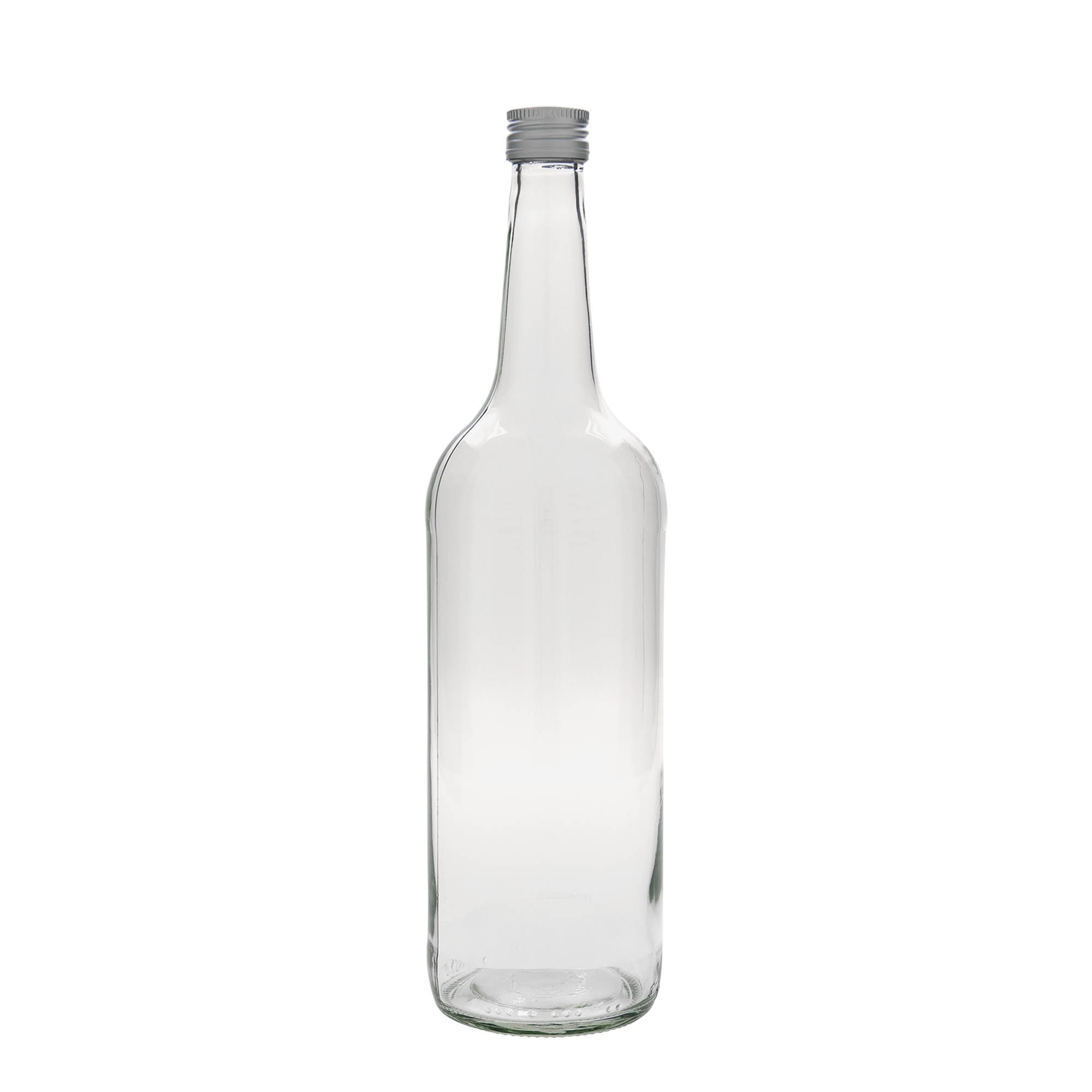 1.000 ml Cam şişe düz boyun, ağız: PP 28 1.000 ml Cam şişe düz boyun, ağız: PP 28