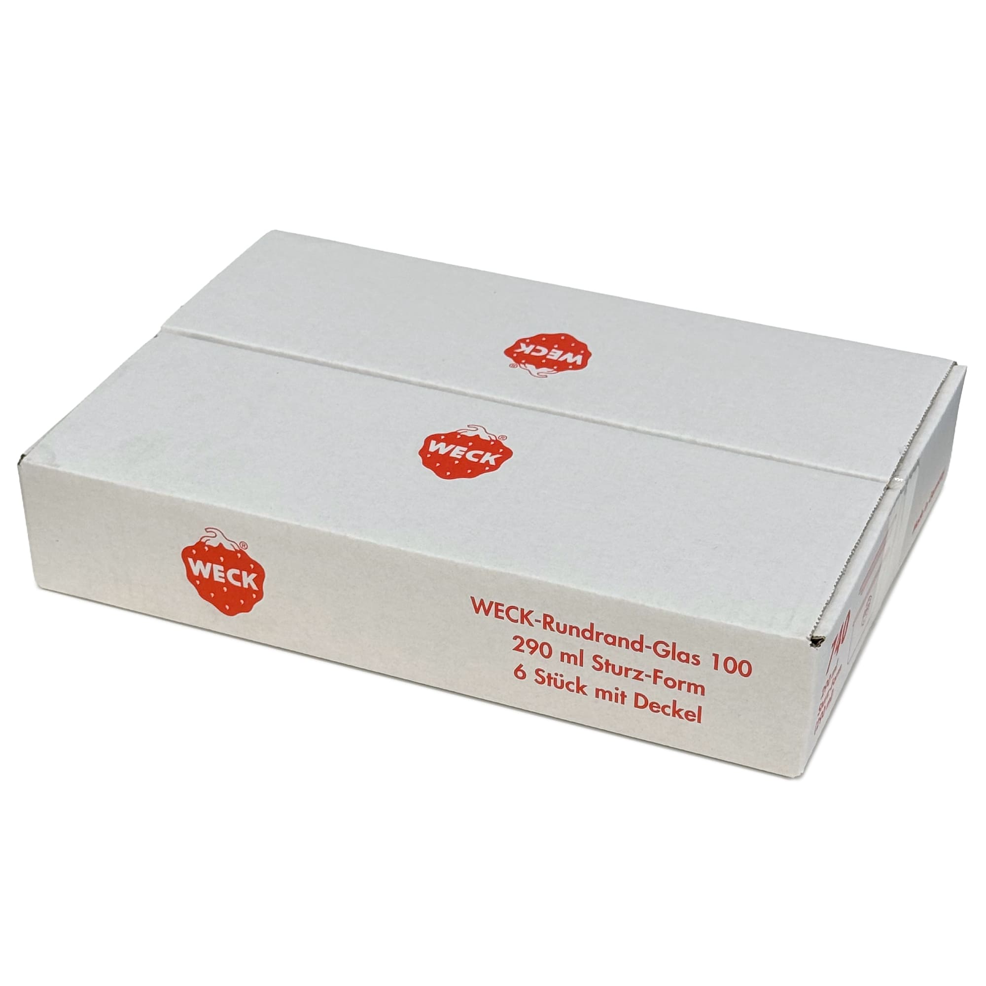 6x 290 ml yassı WECK kavanoz cam kapaklı RR 100