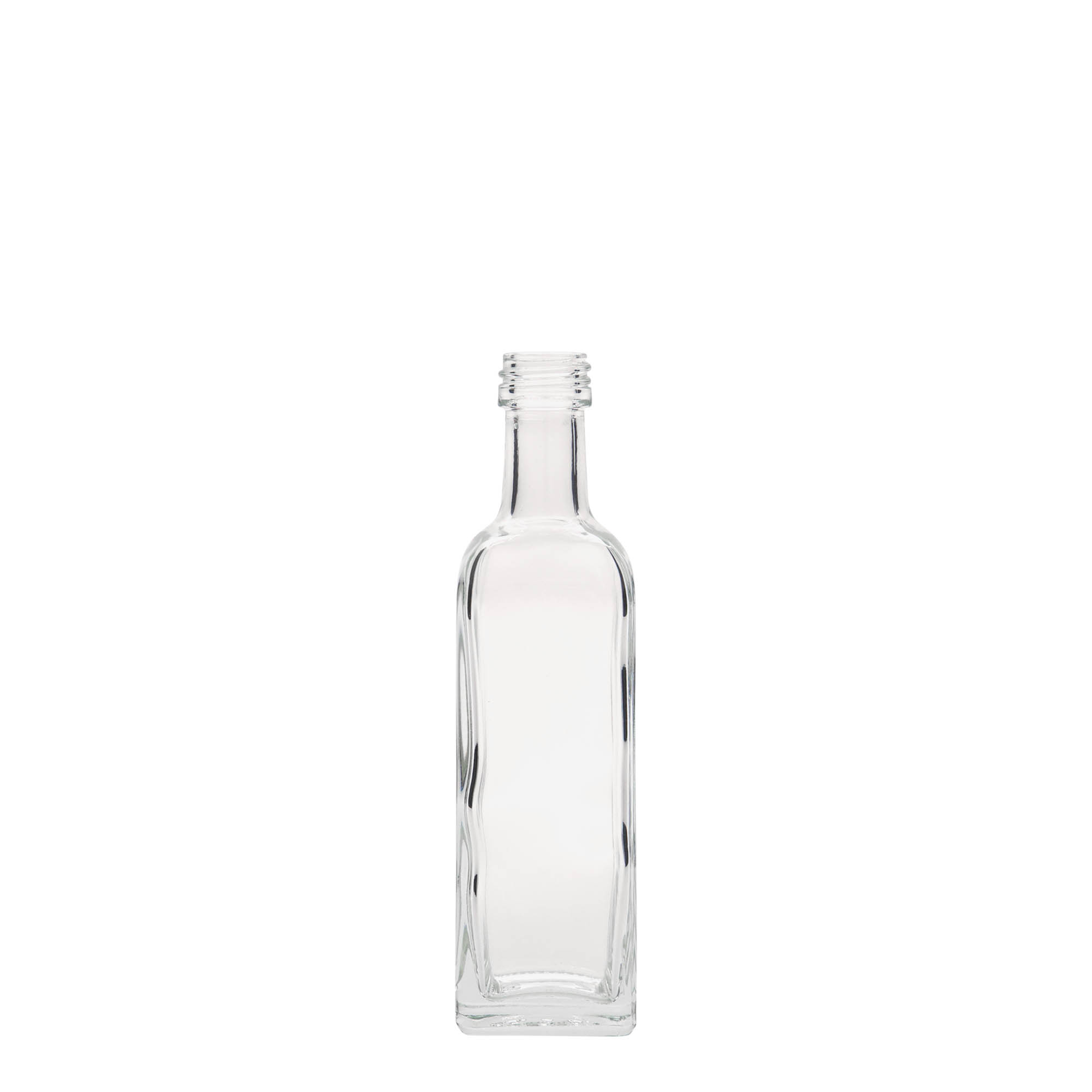 60 ml Cam şişe 'Marasca', kare, ağız: PP 18