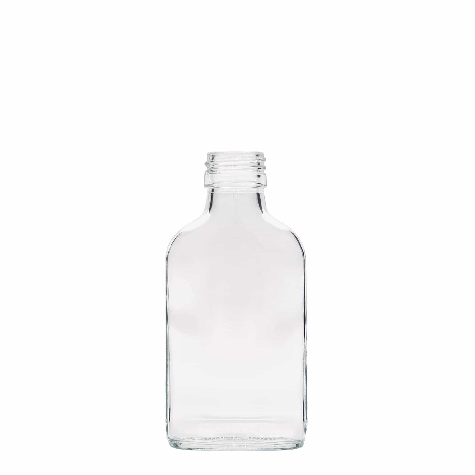 100 ml el şişesi, dikdörtgen, cam, ağız: PP 28 100 ml el şişesi, dikdörtgen, cam, ağız: PP 28