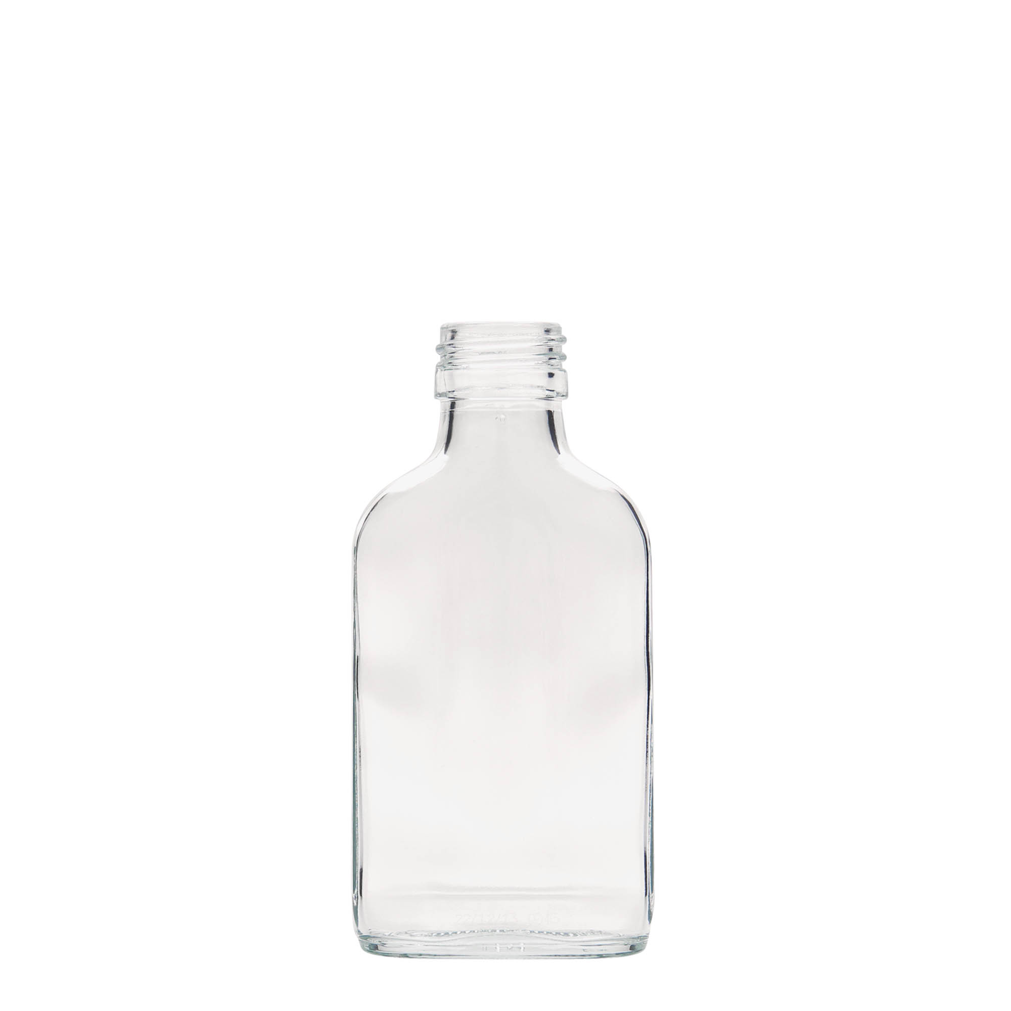 100 ml el şişesi, dikdörtgen, cam, ağız: PP 28 100 ml el şişesi, dikdörtgen, cam, ağız: PP 28