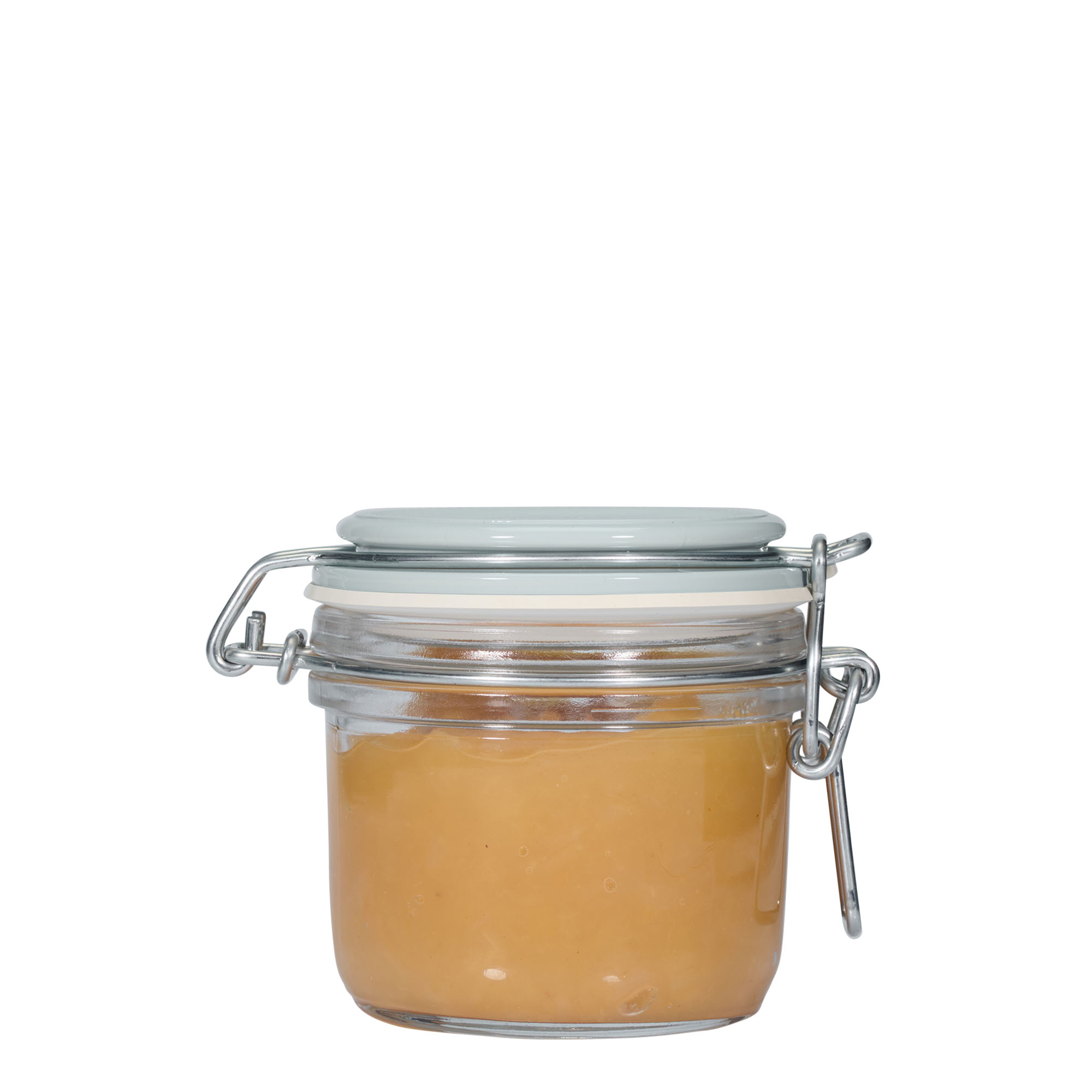 200 ml Tel kapaklı cam kavanoz 'Fido', mavi, ağız: tel kapaklı kapatma