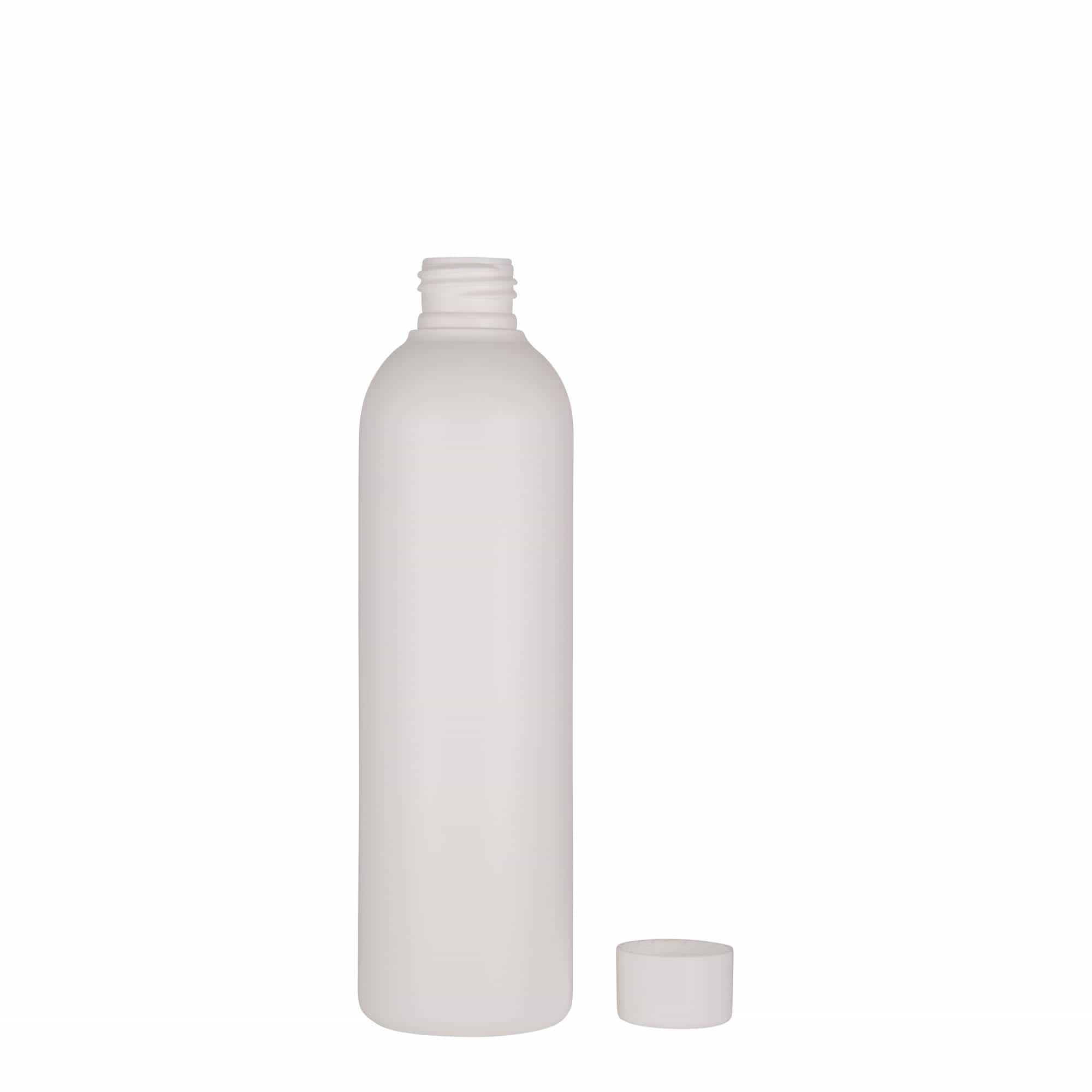 250 ml plastik şişe 'Tuffy', HDPE, beyaz, ağız: 24/410
