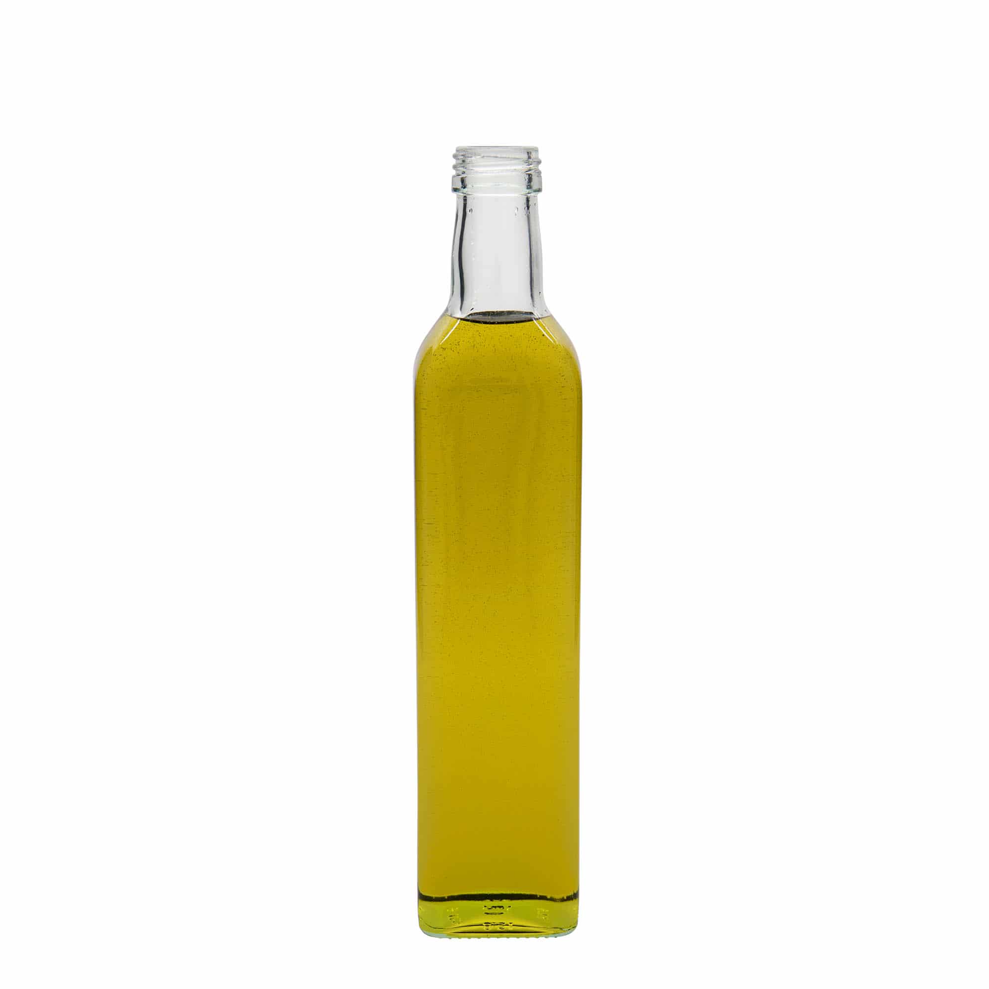 500 ml Cam şişe 'Marasca', kare, ağız: PP 31,5