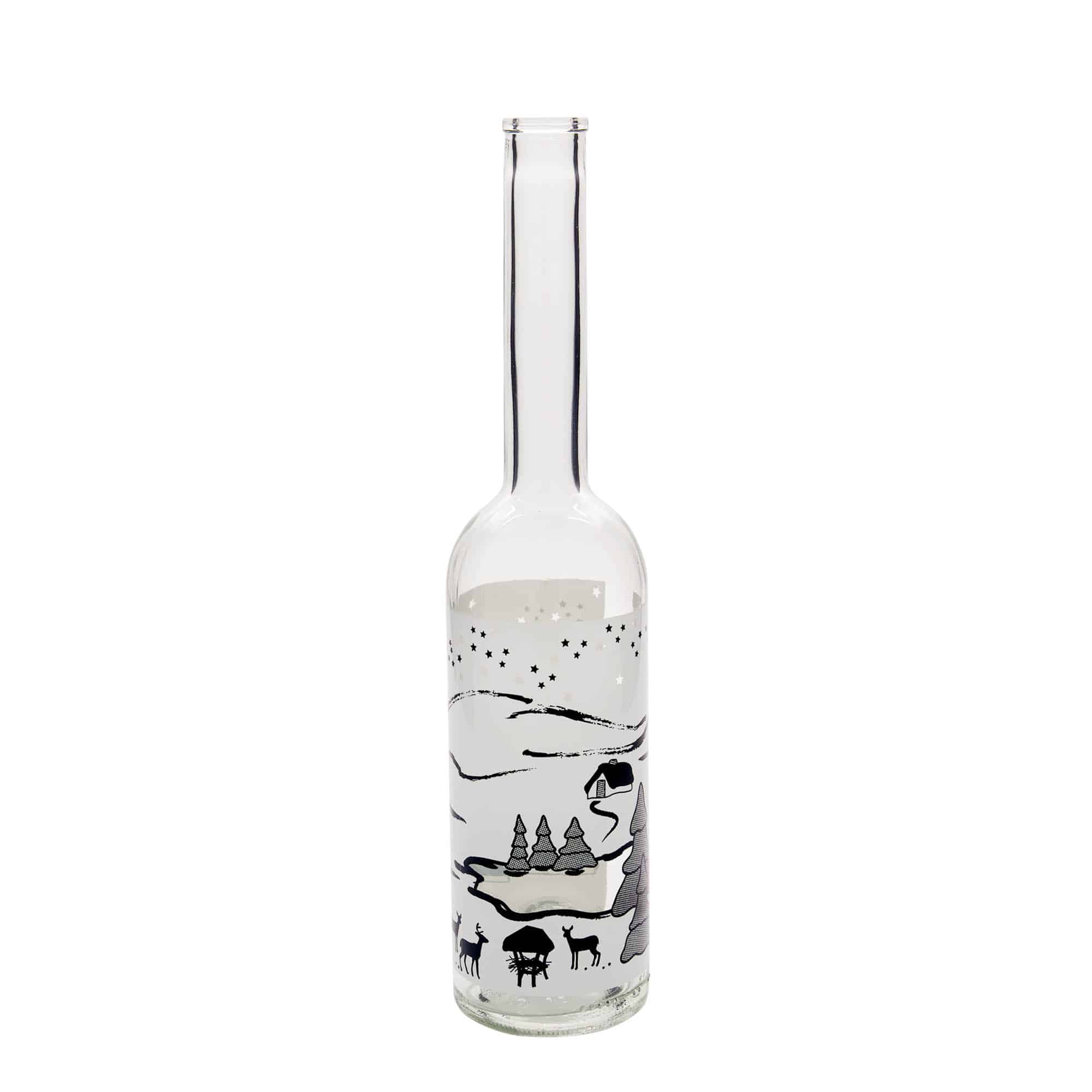 500 ml Cam Şişe 'Opera', Motif: Kış Rüyası-Bianco, Ağız: Mantar 500 ml Cam Şişe 'Opera', Motif: Kış Rüyası-Bianco, Ağız: Mantar