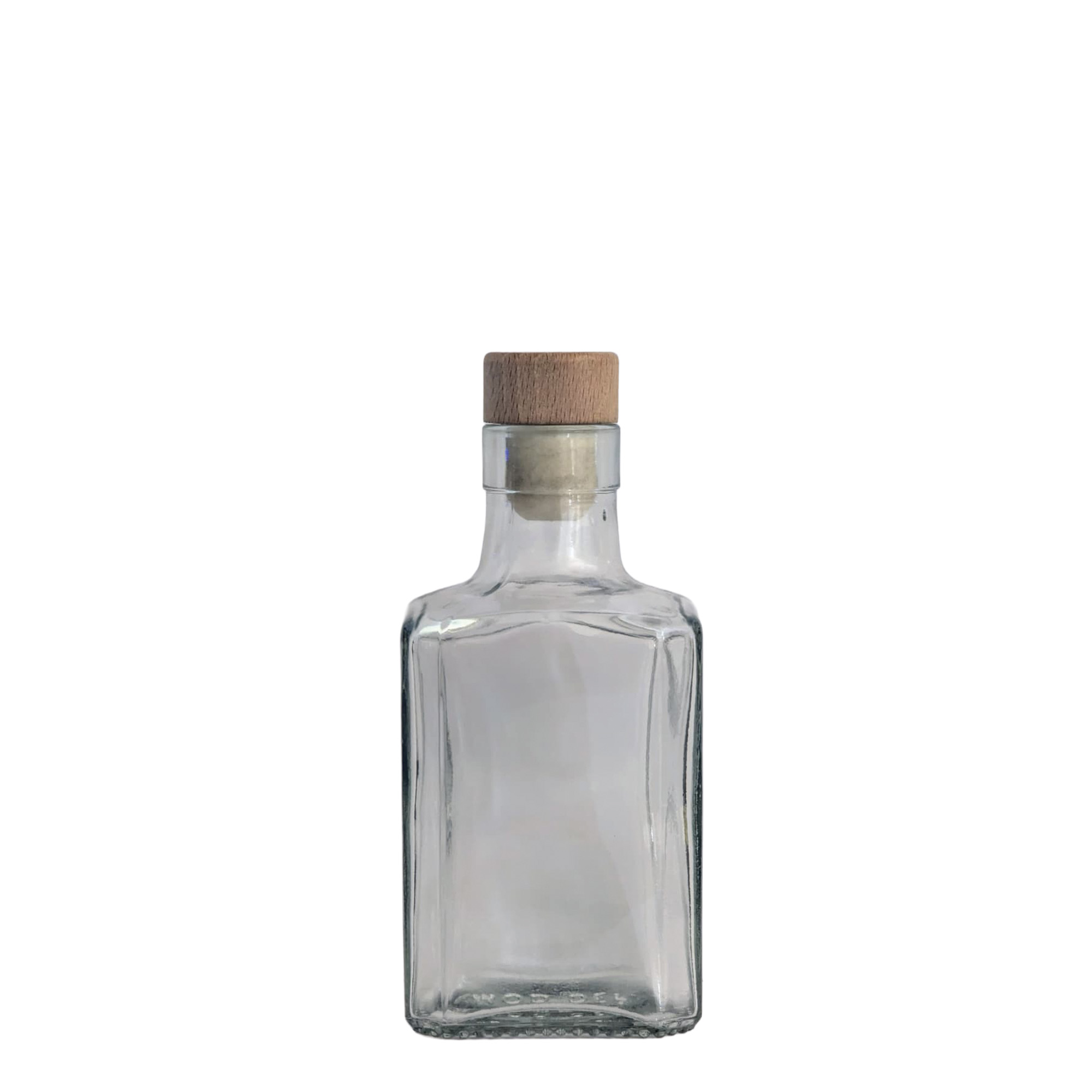 250 ml Cam Şişe 'Decanter Quadro Oberband', kare, Ağız: Mantar 250 ml Cam Şişe 'Decanter Quadro Oberband', kare, Ağız: Mantar