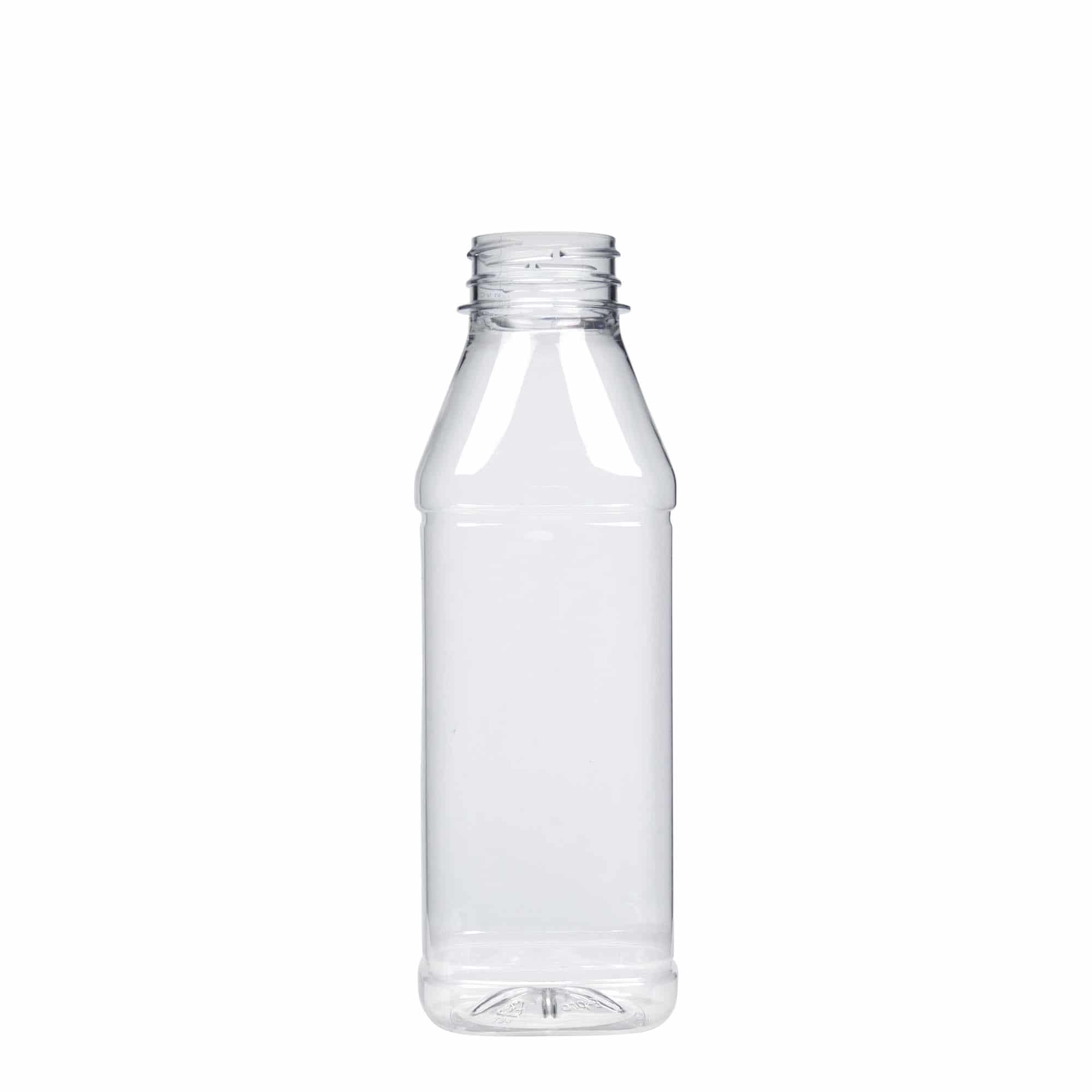 500 ml PET şişe 'Milk and Juice Carré', kare, plastik, ağız çapı: 38 mm 500 ml PET şişe 'Milk and Juice Carré', kare, plastik, ağız çapı: 38 mm