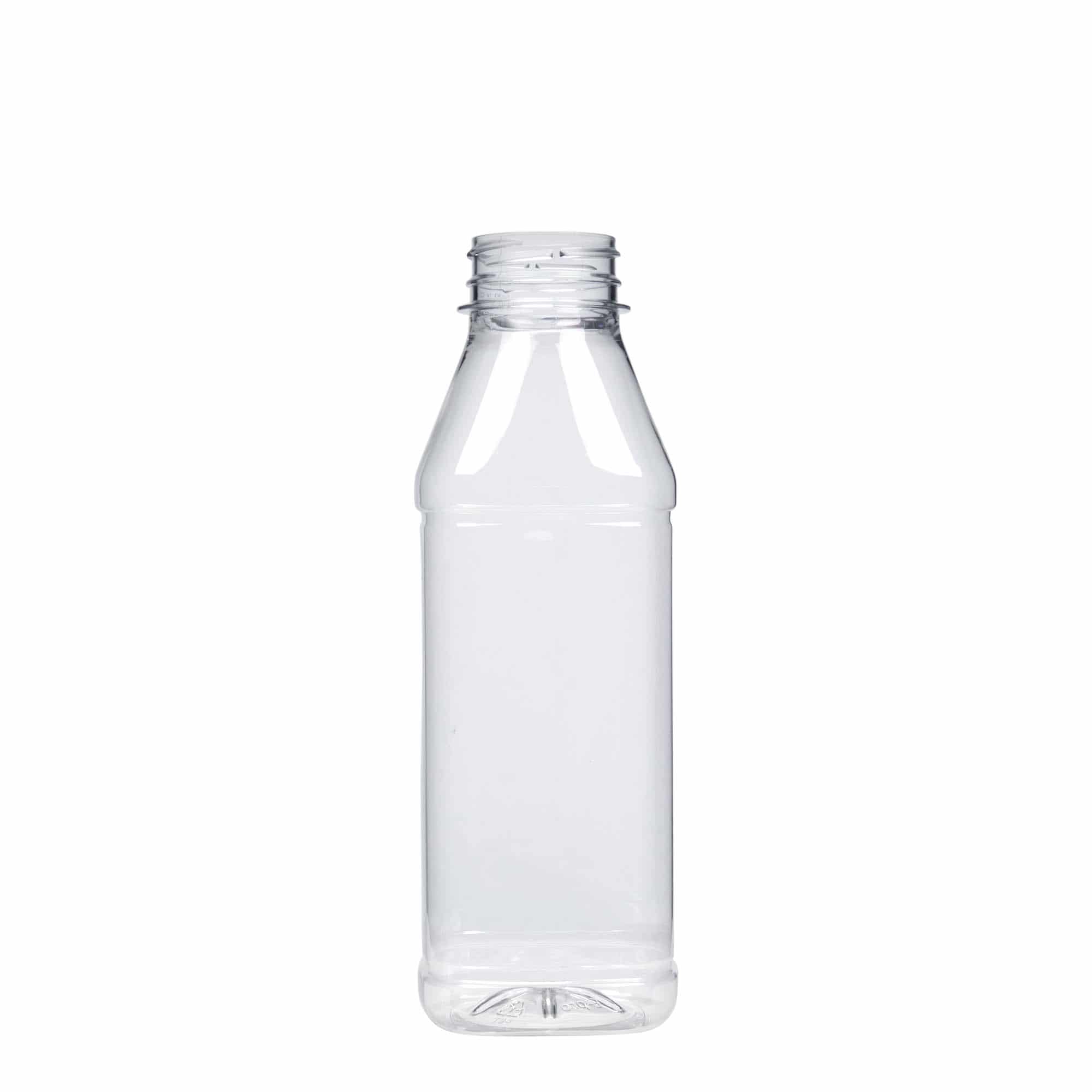 500 ml PET şişe 'Milk and Juice Carré', kare, plastik, ağız çapı: 38 mm