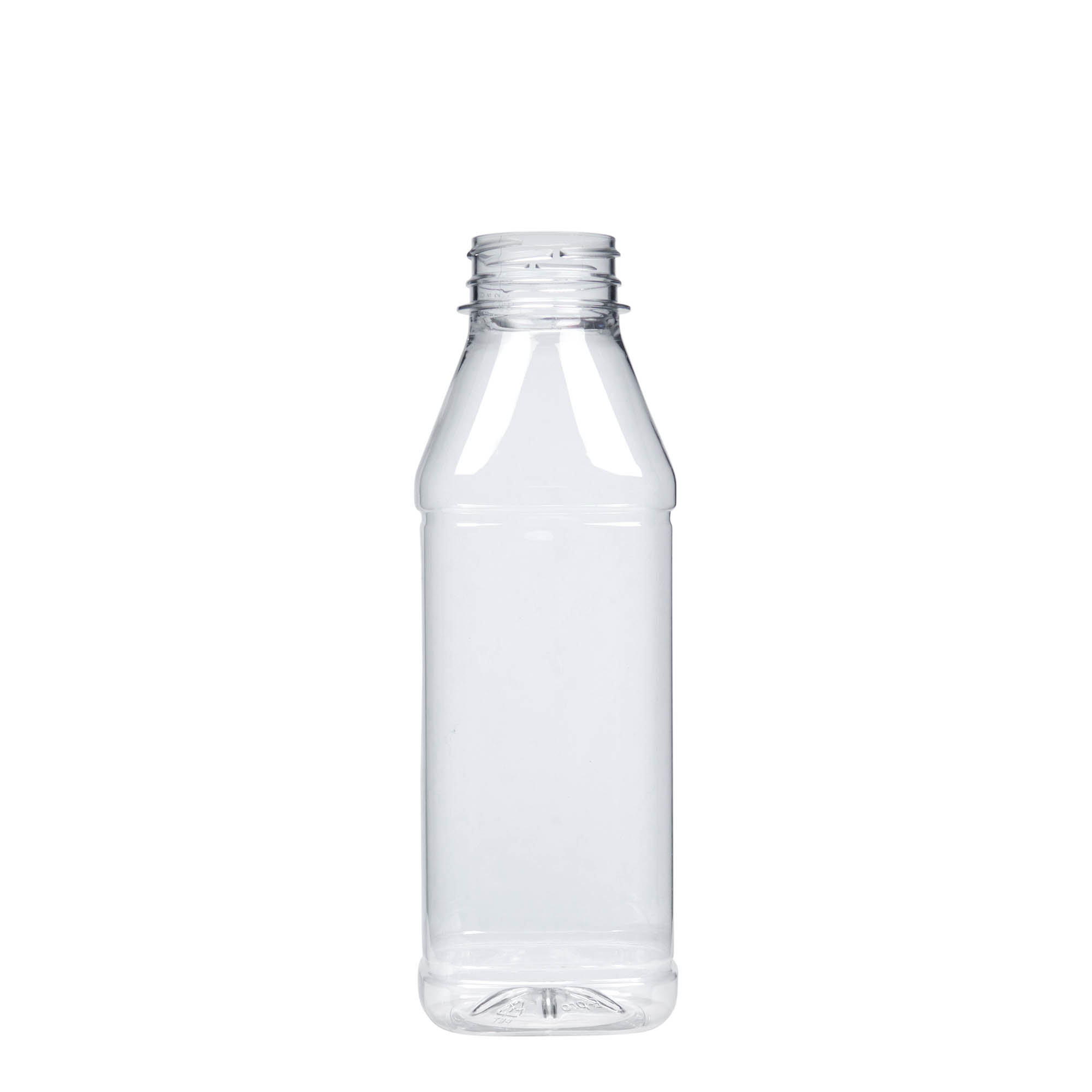 500 ml PET şişe 'Milk and Juice Carré', kare, plastik, ağız çapı: 38 mm