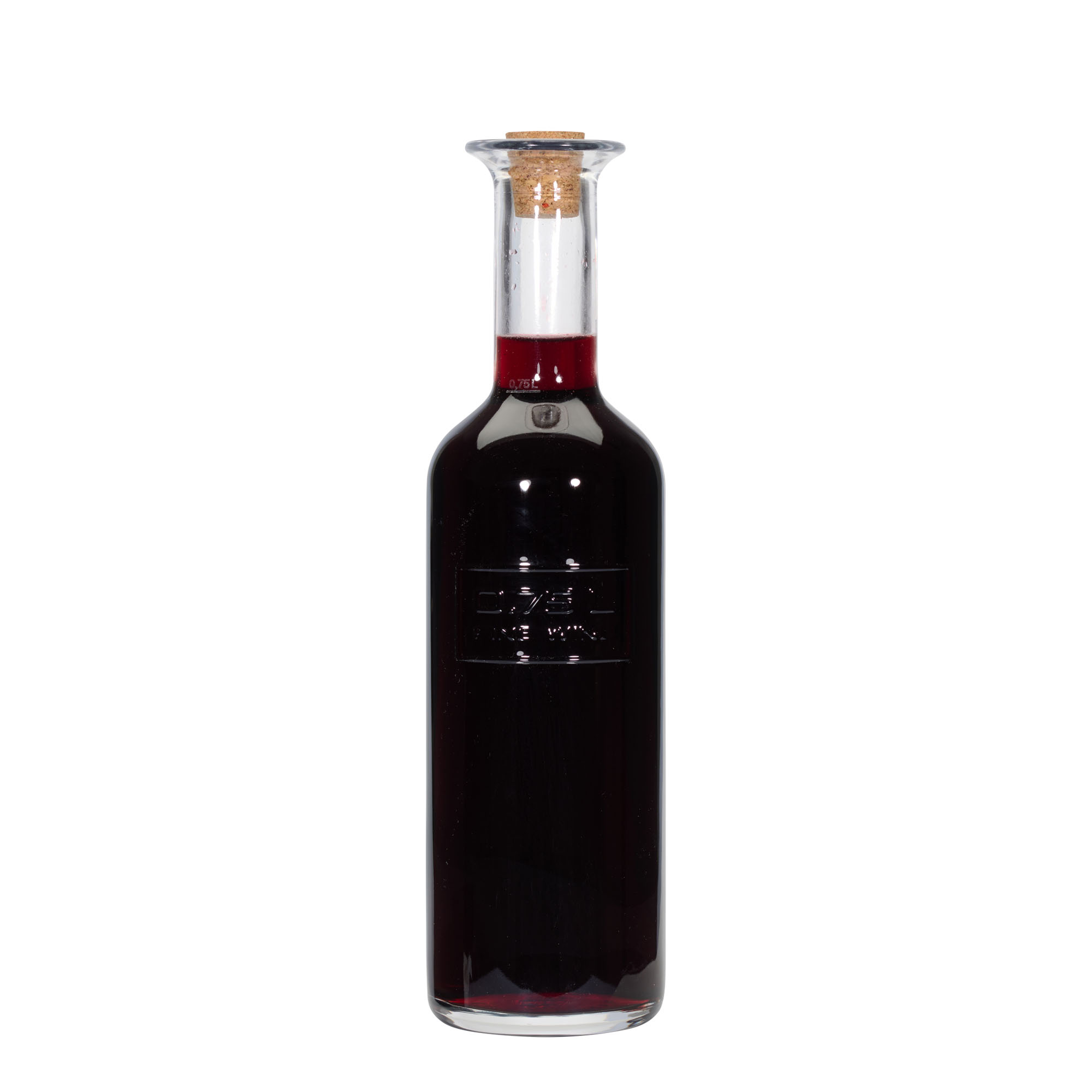 750 ml Cam şişe 'Optima Fine Wine', Ağız: Mantar