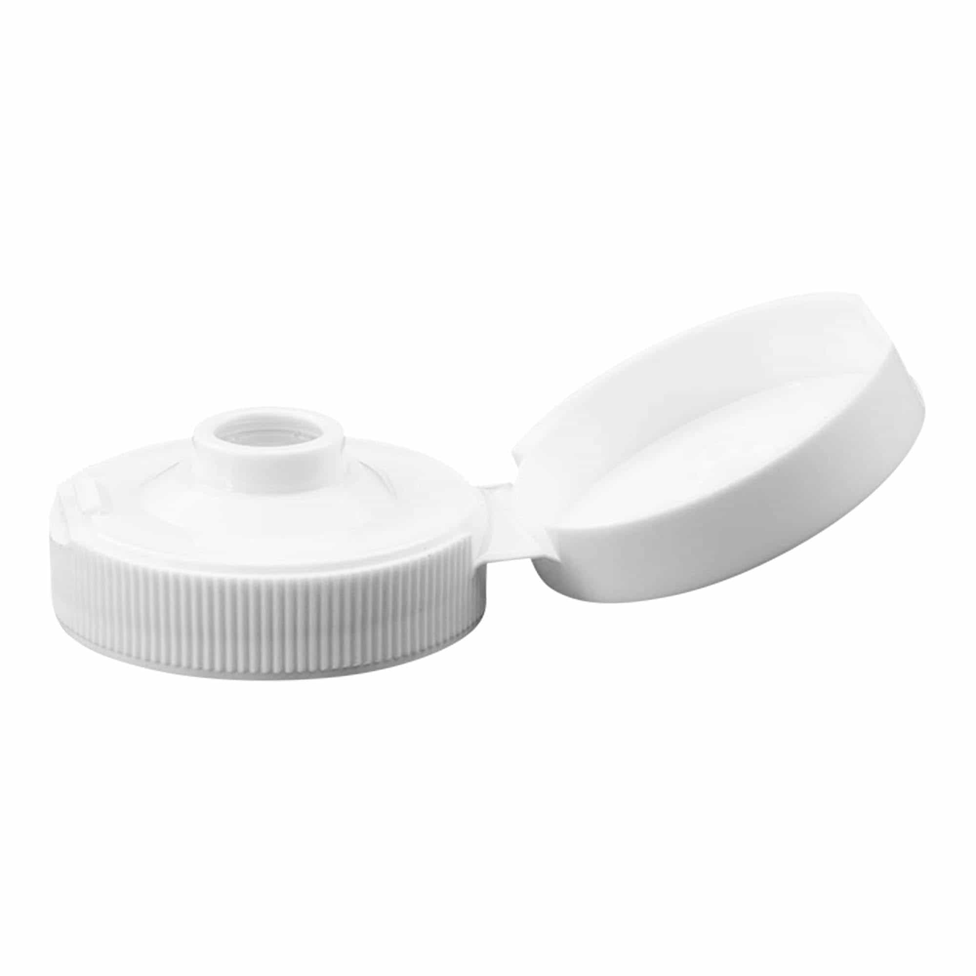Vida kapaklı katlanır menteşe, PP plastik, beyaz, ağız çapı için: 38/400