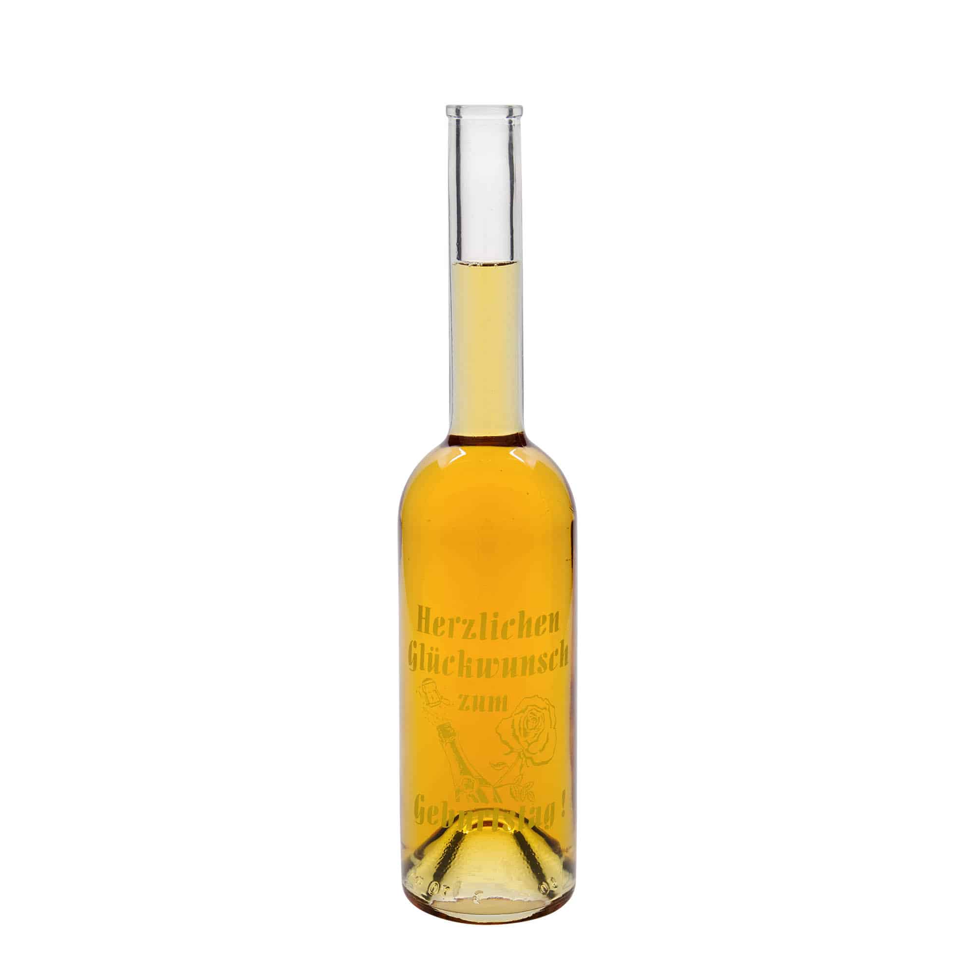 500 ml Cam Şişe 'Opera', Motif: Doğum Günü Şişesi, Ağız: Mantar 500 ml Cam Şişe 'Opera', Motif: Doğum Günü Şişesi, Ağız: Mantar