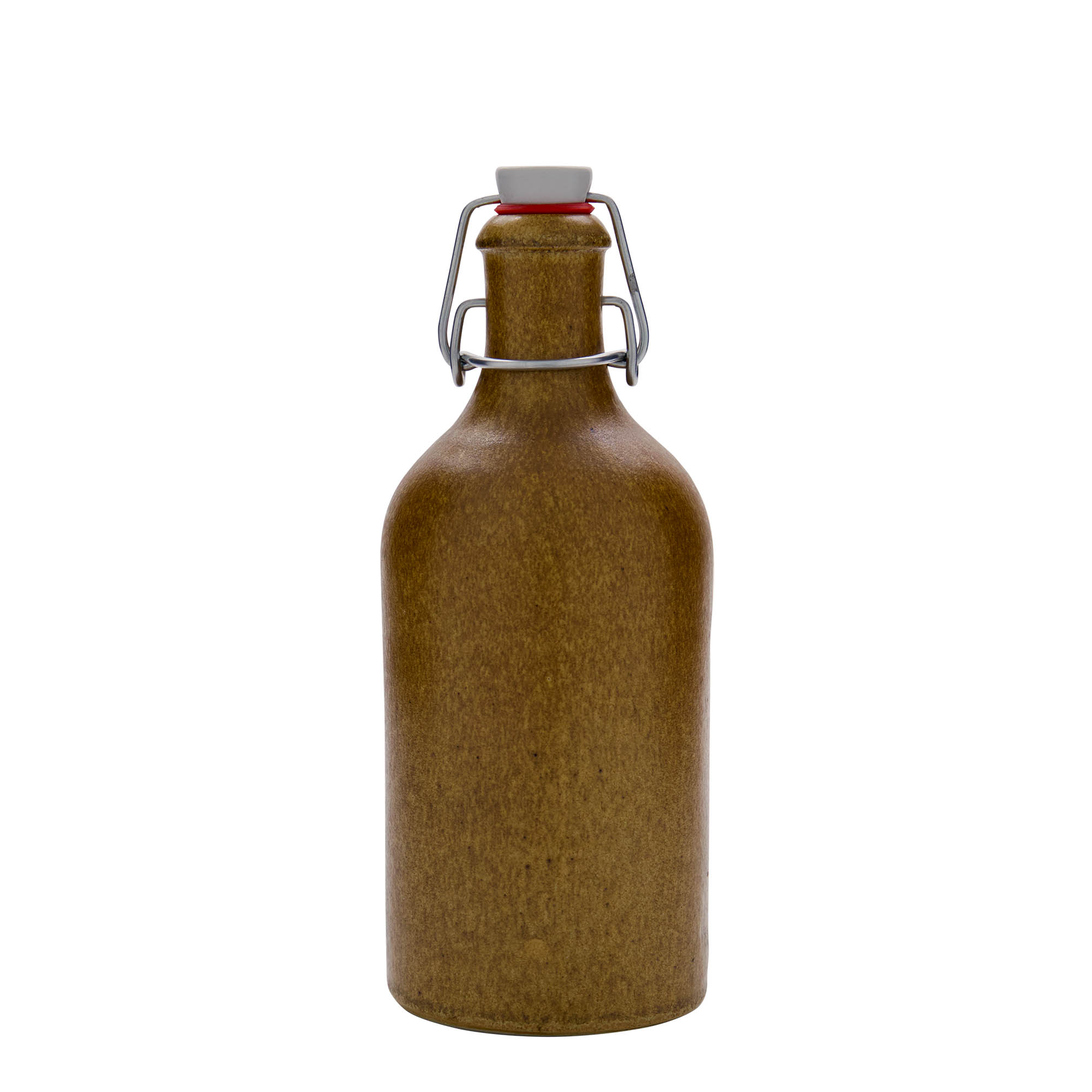 500 ml Toprak Sürahi, taş malzeme, kahverengi-kristal, ağız: mandallı kapak